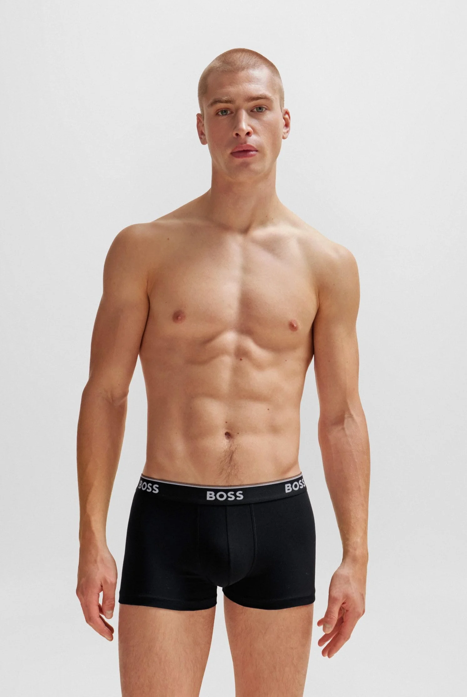Boss Mężczyźni Power Bokserki, Czarny, L