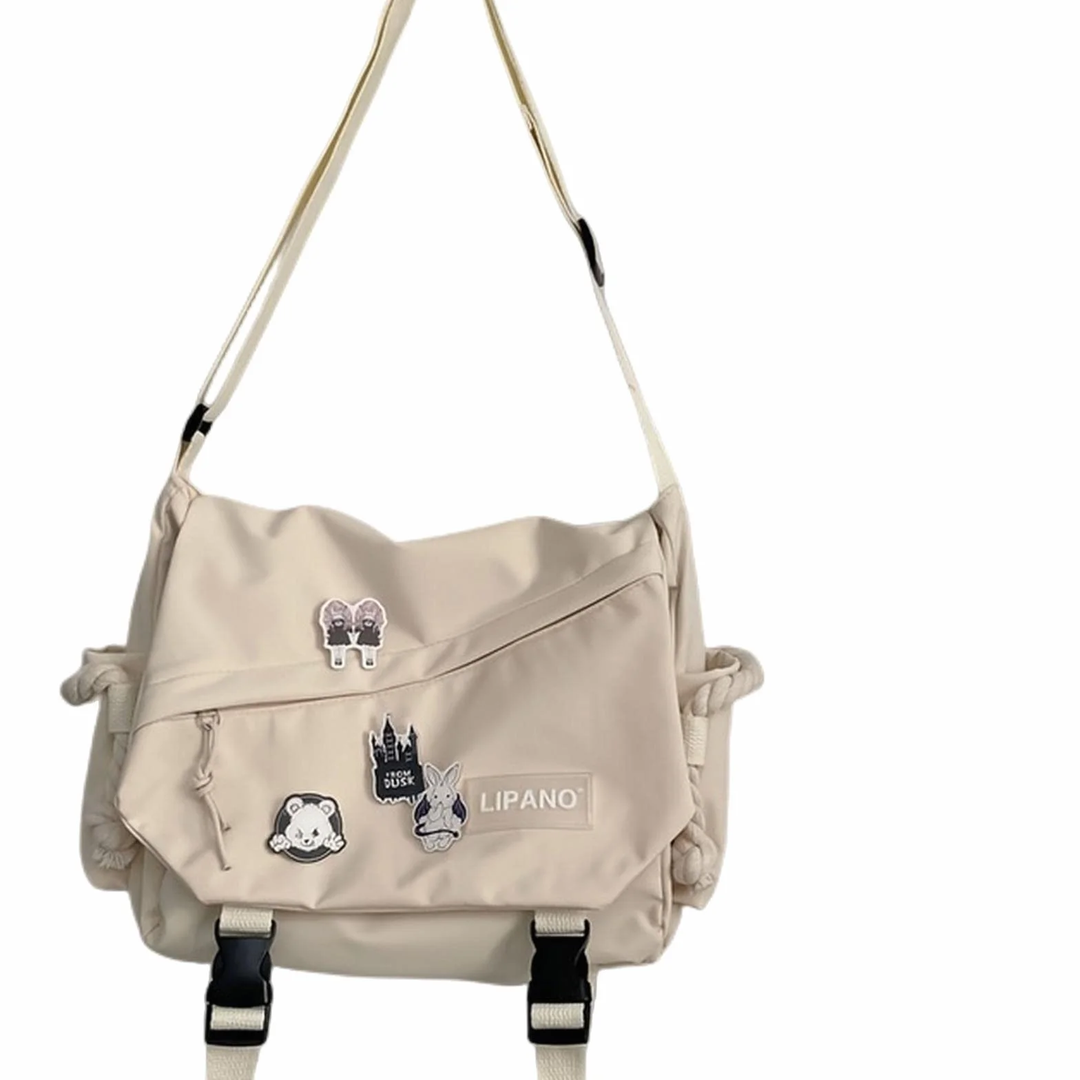MOGSA Szkolna torba na ramię nylonowe torebki torba na ramię duża pojemność torby crossbody dla nastolatków dziewcząt mężczyzn harajuku torba kurierska studenckie torby szkolne worek