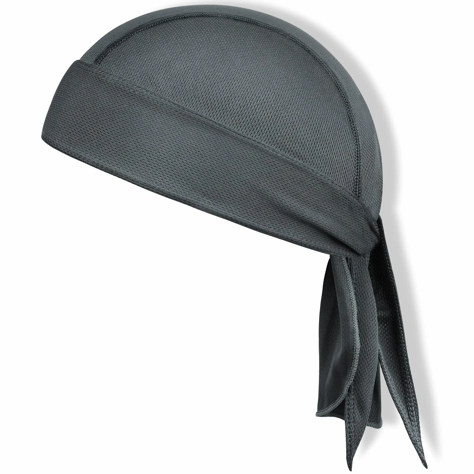 Bandana Czapka kolarska, Szybkoschnąca, Oddychająca Czapka Piracka, Sportowa Bandana Czapka Motocyklowa dla Mężczyzn Kobiet, Elastyczna Antypotliwość, Szybkoschnąca, Szary, 52-58cm