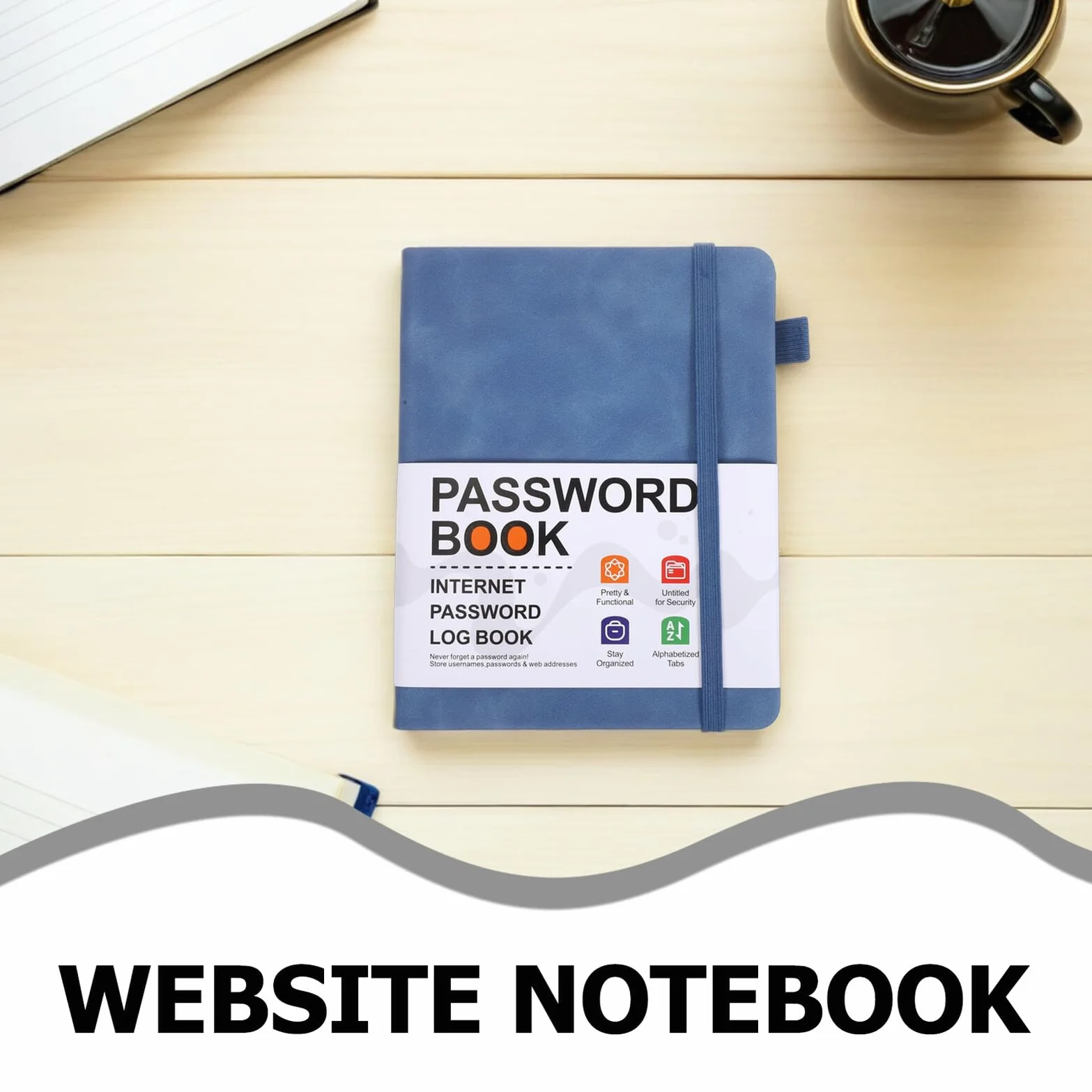 BETOOKY Password Book with Alphabetical Tabs for Seniors Password Keeper Organizer for Computer Internet Website Logins And Address Book with Quick Navigation