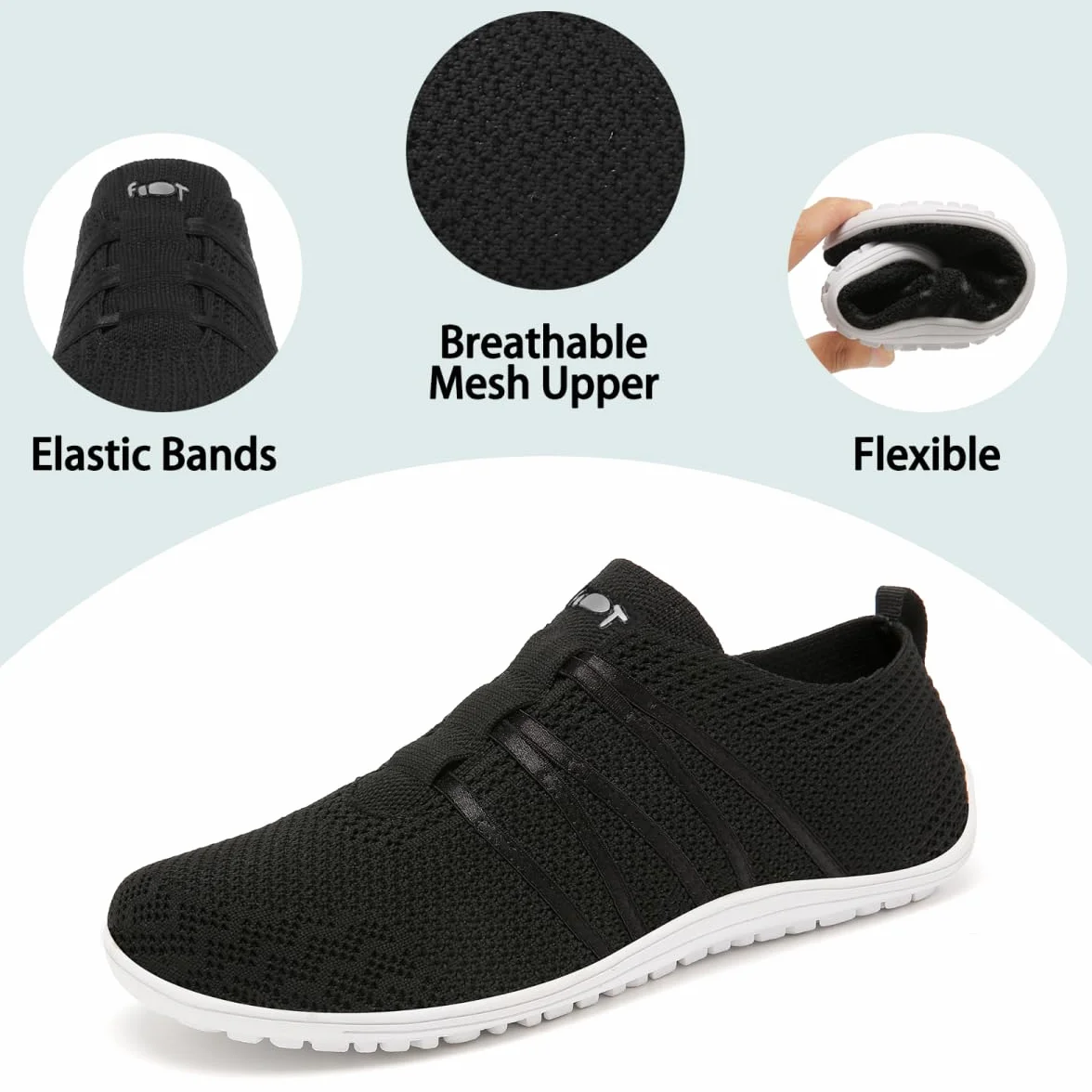 Merdoo Buty Barefoot Mężczyźni Kobiety Wygodne Buty Sportowe Oddychające Buty Do Biegania Minimalistyczne Buty Fitness Lato Lekkie Buty Do Chodzenia Antypoślizgowe Sneaker Unisex 37-45EU