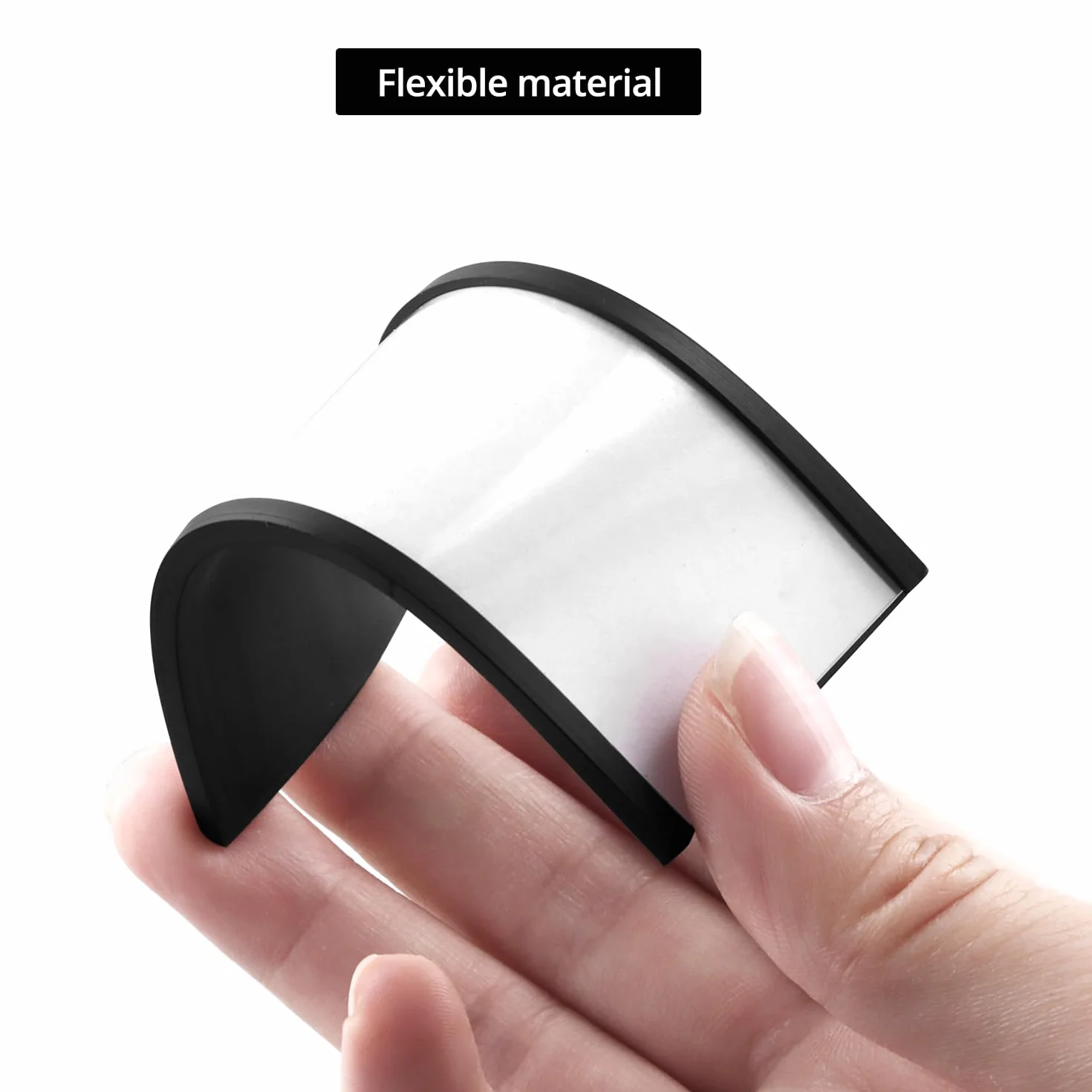 QWORK® 50 sztuk magnetycznych uchwytów na etykiety, 25 mm x 50 mm, wielokrotnego użytku, odporne na warunki atmosferyczne, z folią ochronną, magnetyczne plakietki z imieniem do metalowej tablicy