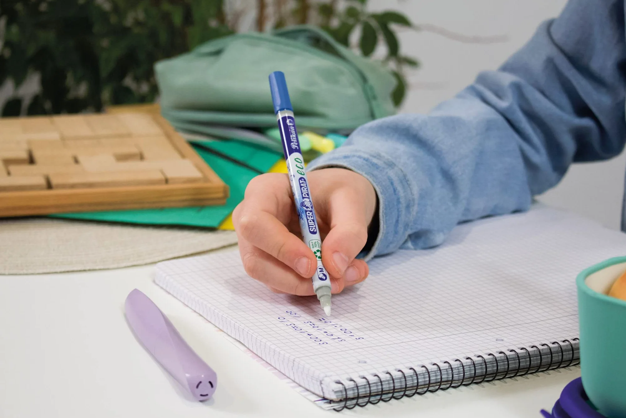 Pelikan® Super Pirat Eco 850M Korektor do pióra atramentu 2 sztuki 2w1 Pisak Długopis | Zmazik Wymazywacz Zmazywacz | Do Szkoły Biura Na studia | Szybkie poprawianie błędów Korekta | Dla Uczniów