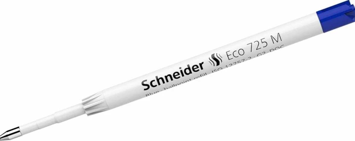 Schneider Eco 725 wkład do długopisu (wyróżniony "Niebieski Anioł", grubość kreski: M) niebieski, 10 sztuk