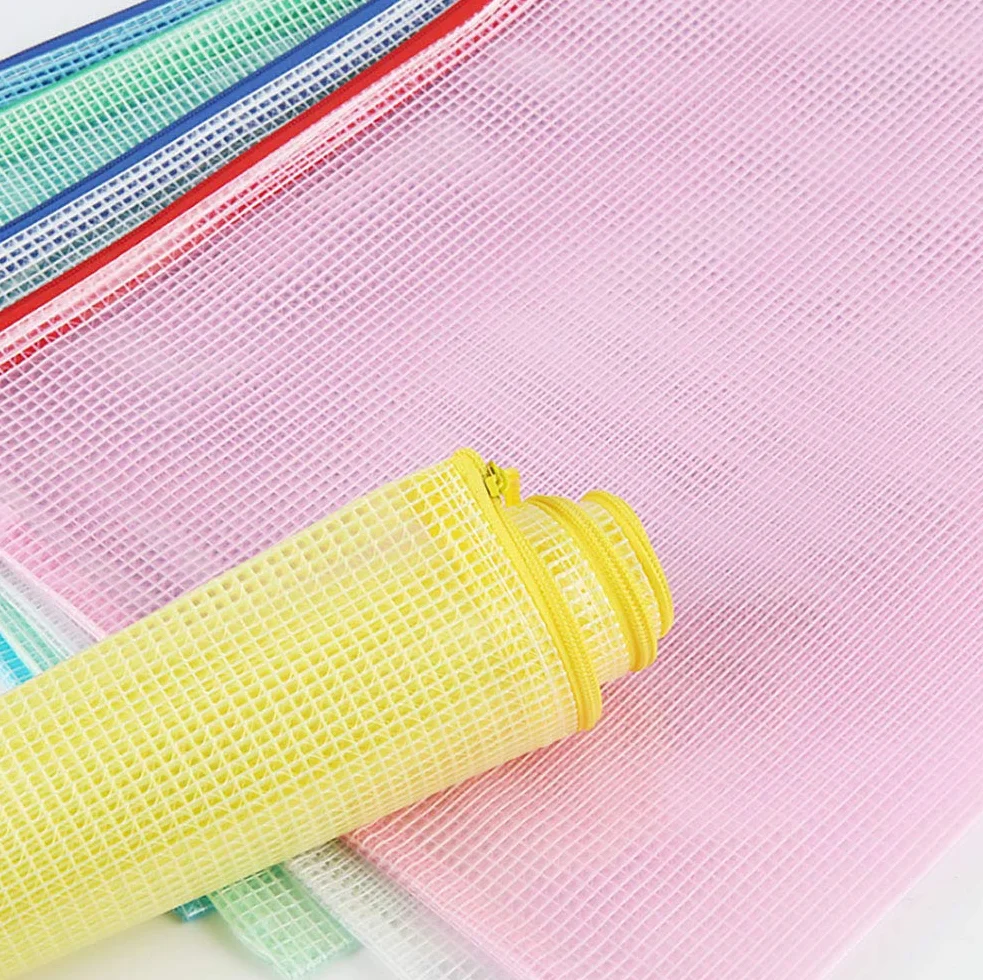 Vicloon A4,10 szt., kieszenie na foldery, PVC Zipper Folder Saszetki do przechowywania dokumentów Przepisy firmowe Organizacja - różne kolory