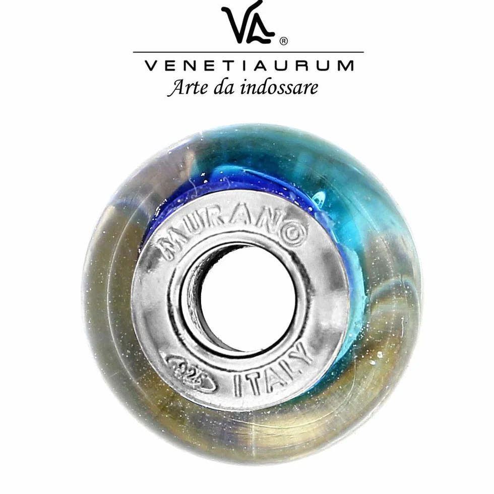 Venetiaurum – Wisiorek z prawdziwego szkła Murano i srebra próby 925 – biżuteria "Made in Italy" z certyfikatem