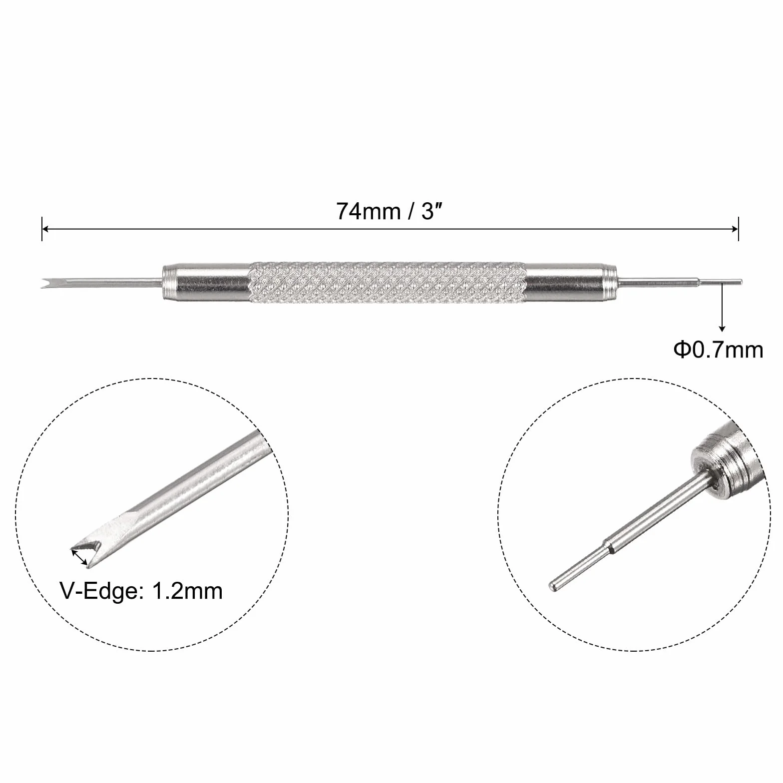 QUARKZMAN Zestaw 20 mm Spring Bar Watch Pins zestaw zapasowy, średnica 1,5 mm, 8 sztuk, z narzędziem do usuwania paska