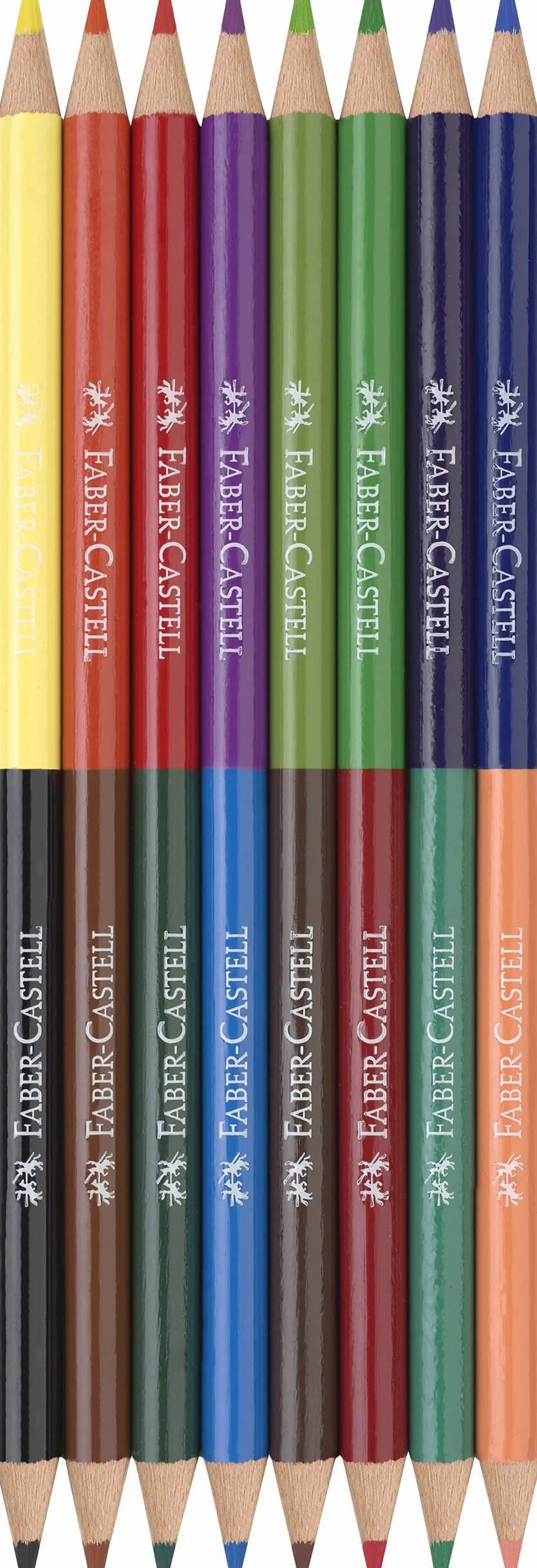 Faber-Castell Ołówki Bicolor, 16 kolorów, zestaw 8 szt