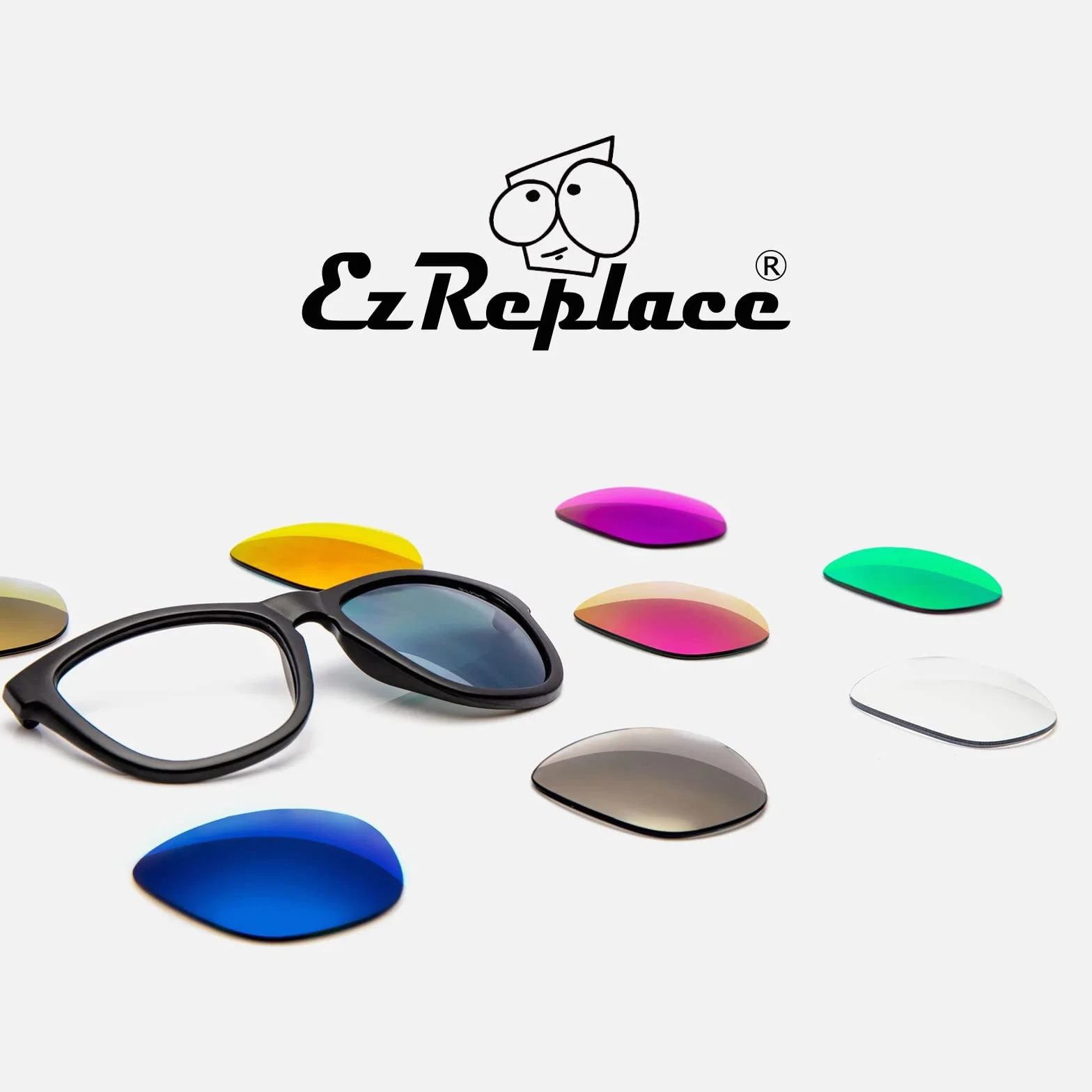 EZReplace Soczewki zastępcze do okularów Oakley Flak 2.0 XL OO9188 (soczewki polaryzacyjne), Metal srebrny, Rozmiar uniwersalny