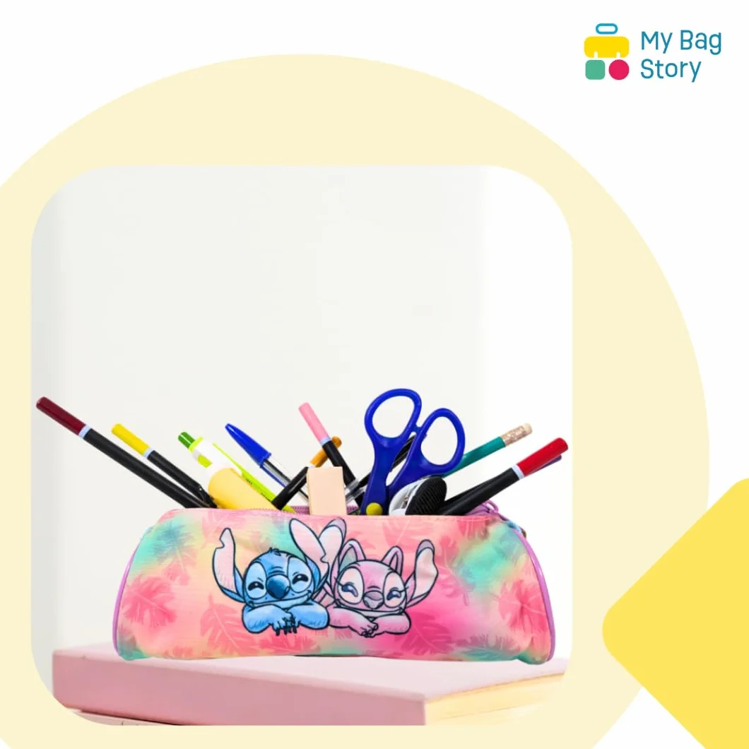 mybagstory Piórnik Stitch dla dziewczynek - dzieci - szkoła - przedszkole - przedszkole - piórnik dziewczęcy - rozmiar 21 cm