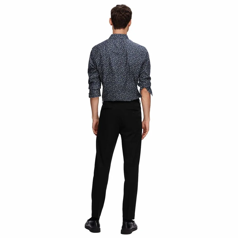 SELETED HOMME Męskie spodnie Slhslim-Delon Jersey TRS Flex Noos, czarny, 46