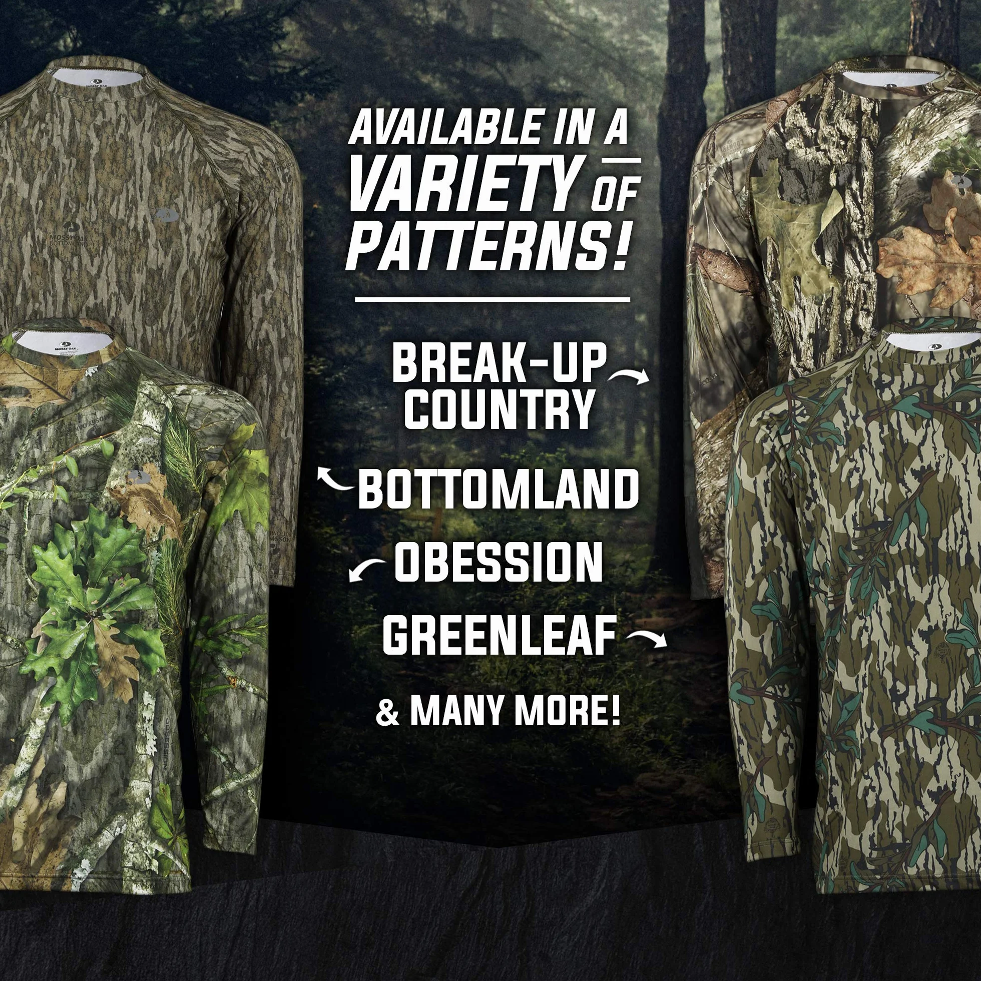 Mossy Oak Długi rękaw Mężczyźni Men's Hunting Shirt Camo Clothes Long Sleeve (1 w zestawie)
