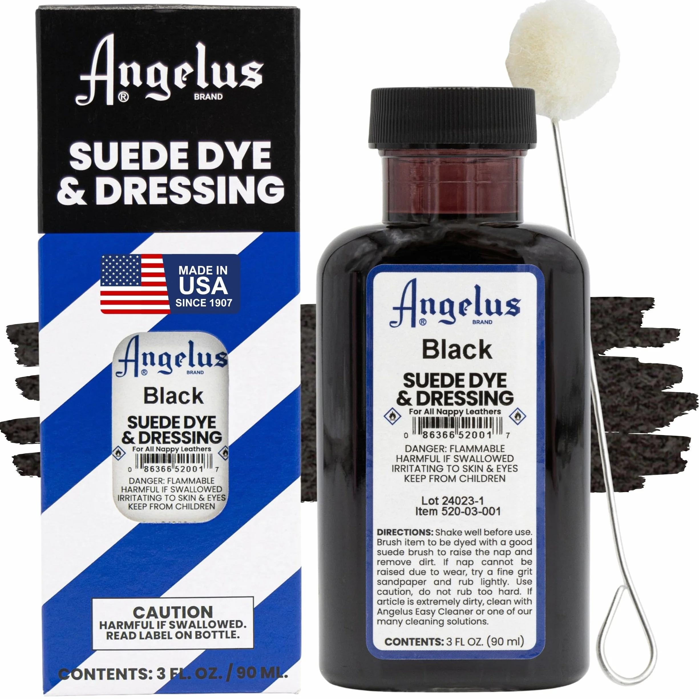 Kolor i powłoka zamszowa/Suede Dye 88,72 ml (czarny/czarny)