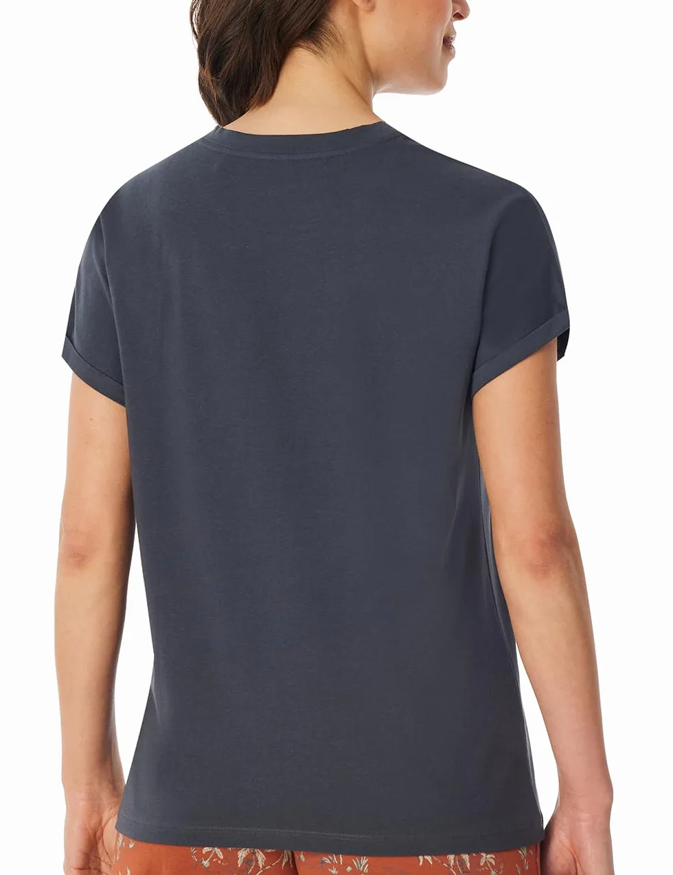 Schiesser Góra od pidżamy Kobiety Schiesser Damen Schlafshirt Kurzarm Baumwolle - Mix + Relax