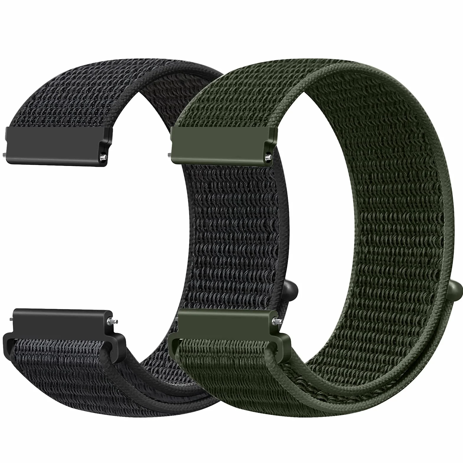 Runostrich pasek do zegarka z nylonu 16 mm, 18 mm, 19 mm, 20 mm, 22 mm, 24 mm, sportowy pętlowy pasek z szybkim zapięciem, oddychający, regulowany pasek zapasowy dla kobiet i mężczyzn, 22mm, No