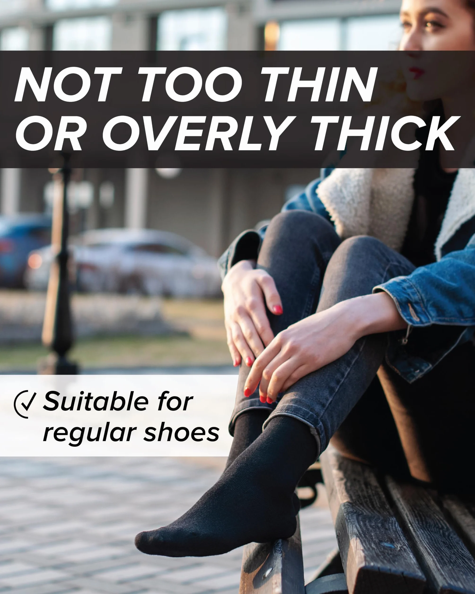 VITSOCKS Skarpetki z WEŁNY MERINO 80% Ciepłe Damskie (3 PARY) Oddychające Miękkie