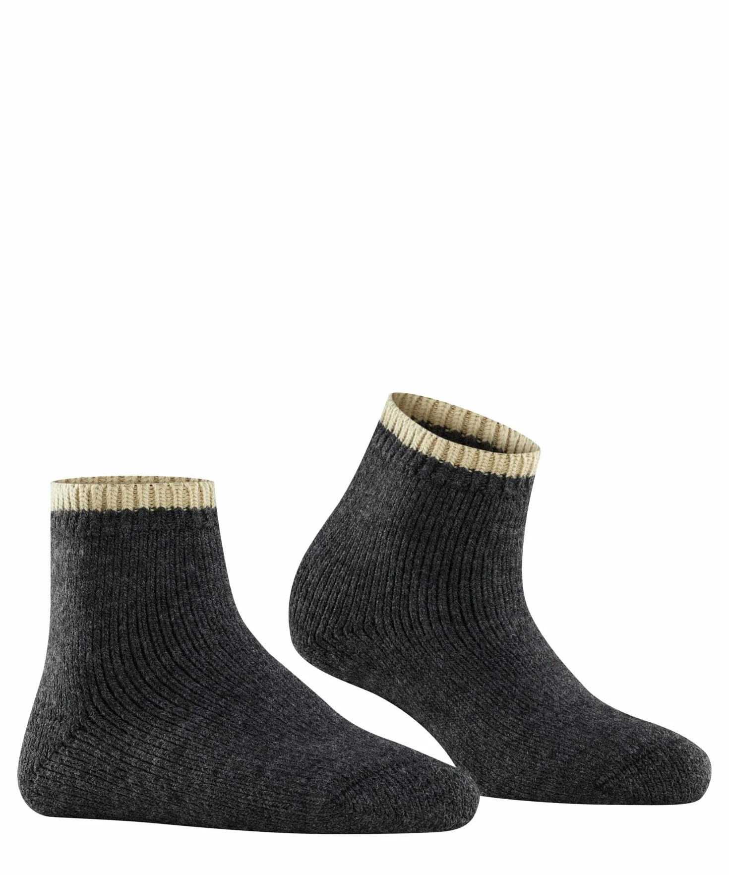 FALKE Kobiety Skarpety Cosy Plush W Sso Wełna Alpaki z wzorem 1 Para, Szary Anthracite Melange 3081, 35-38