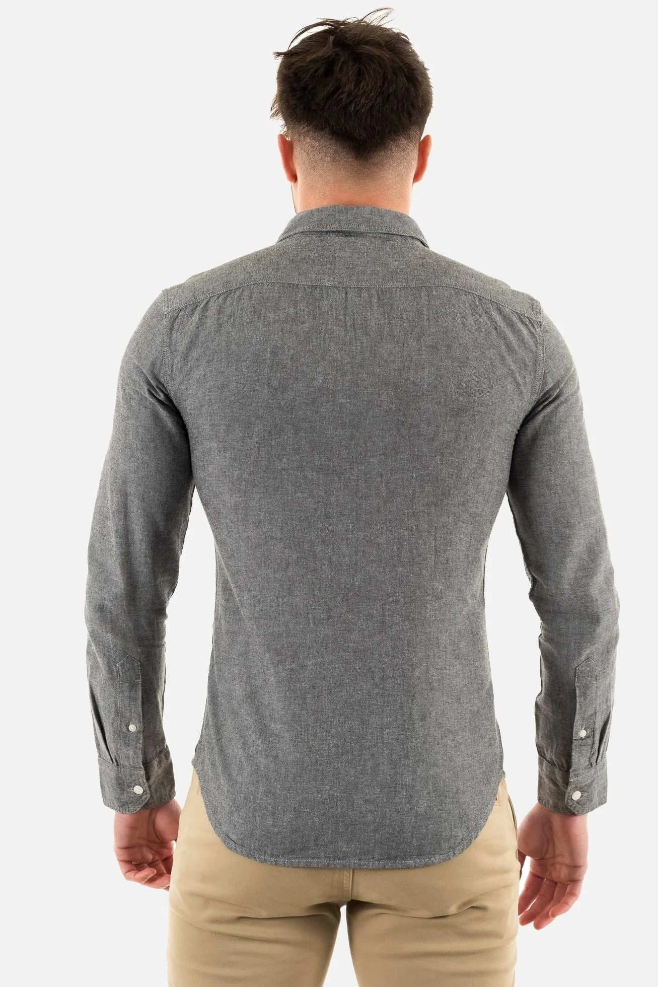 Levi's Mężczyźni Long-Sleeve Battery Housemark Slim Shirt, Black Agate, L