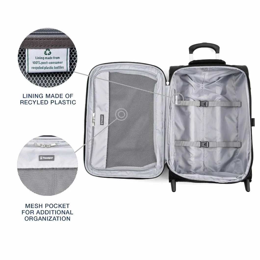 Travelpro Maxlite 5 56 cm rozszerzana walizka podręczna na kółkach, Czarny, Carry-on 22-Inch, Maxlite 5 Softside lekki rozszerzany bagaż pionowy