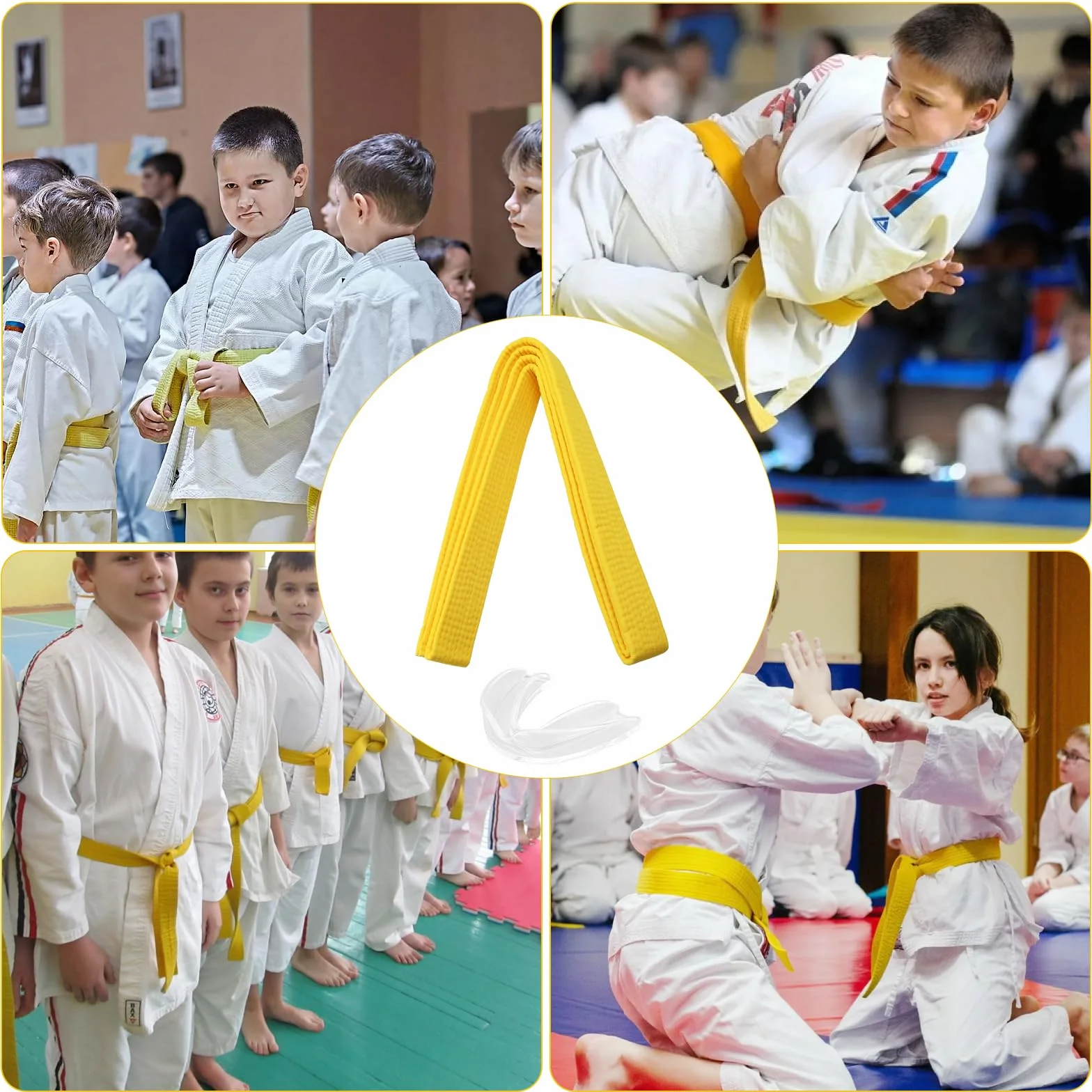 260 cm akcesoria do sportów walki, pasek taekwondo, pasek judo karate, pasek do karate, karate, judo, taekwondo, profesjonalny pasek do karate aikido dla dzieci i dorosłych, pas do sportów walki