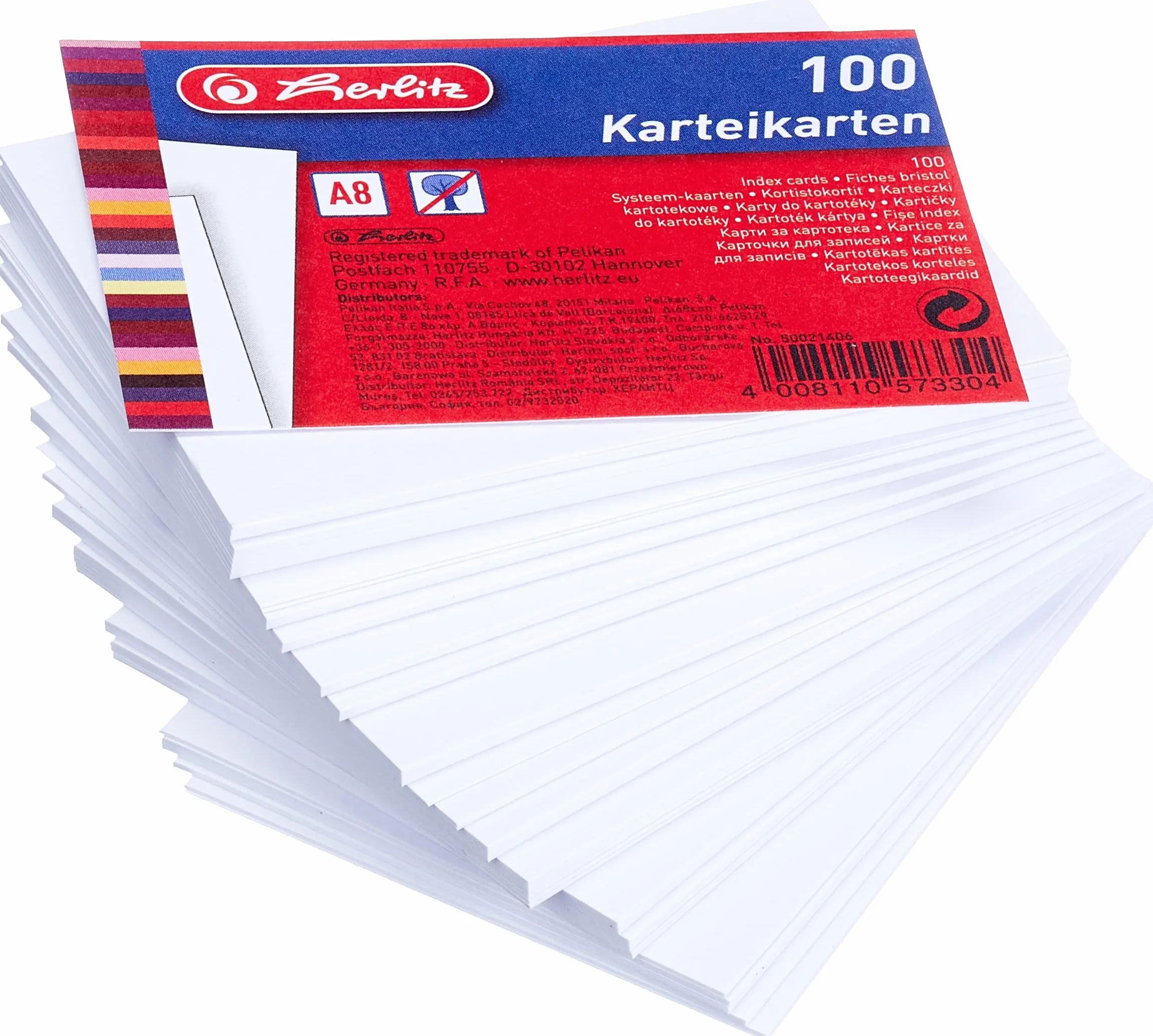 Herlitz 50021406 Fiszki, Biały