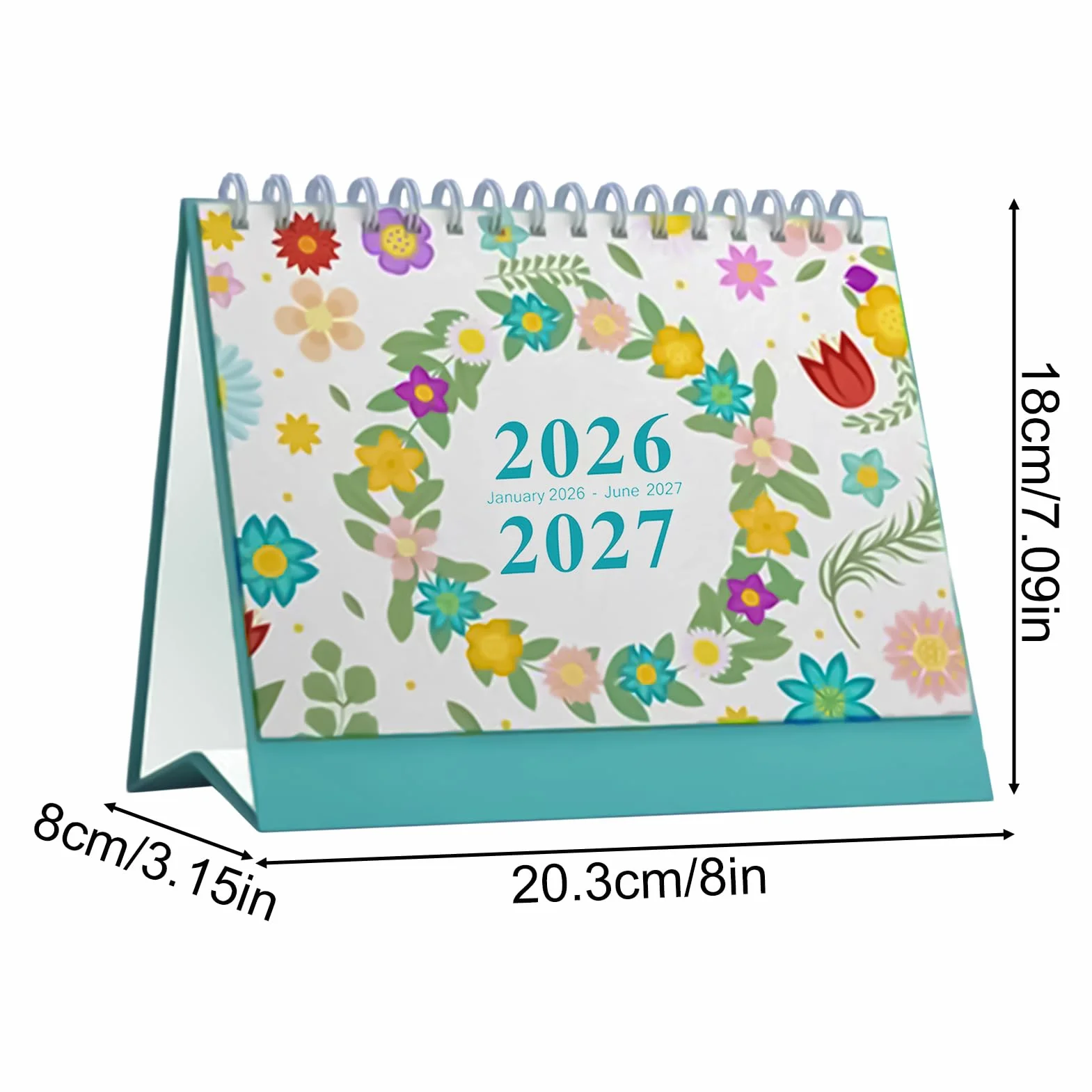 Monthly Planner -2026 Desk Calendar | Paper, Metal Construction With Weekly Daily Notes, Compact Size Feature, Appointment Planning Organizer, Home, Office, Classroom, Teacher Display