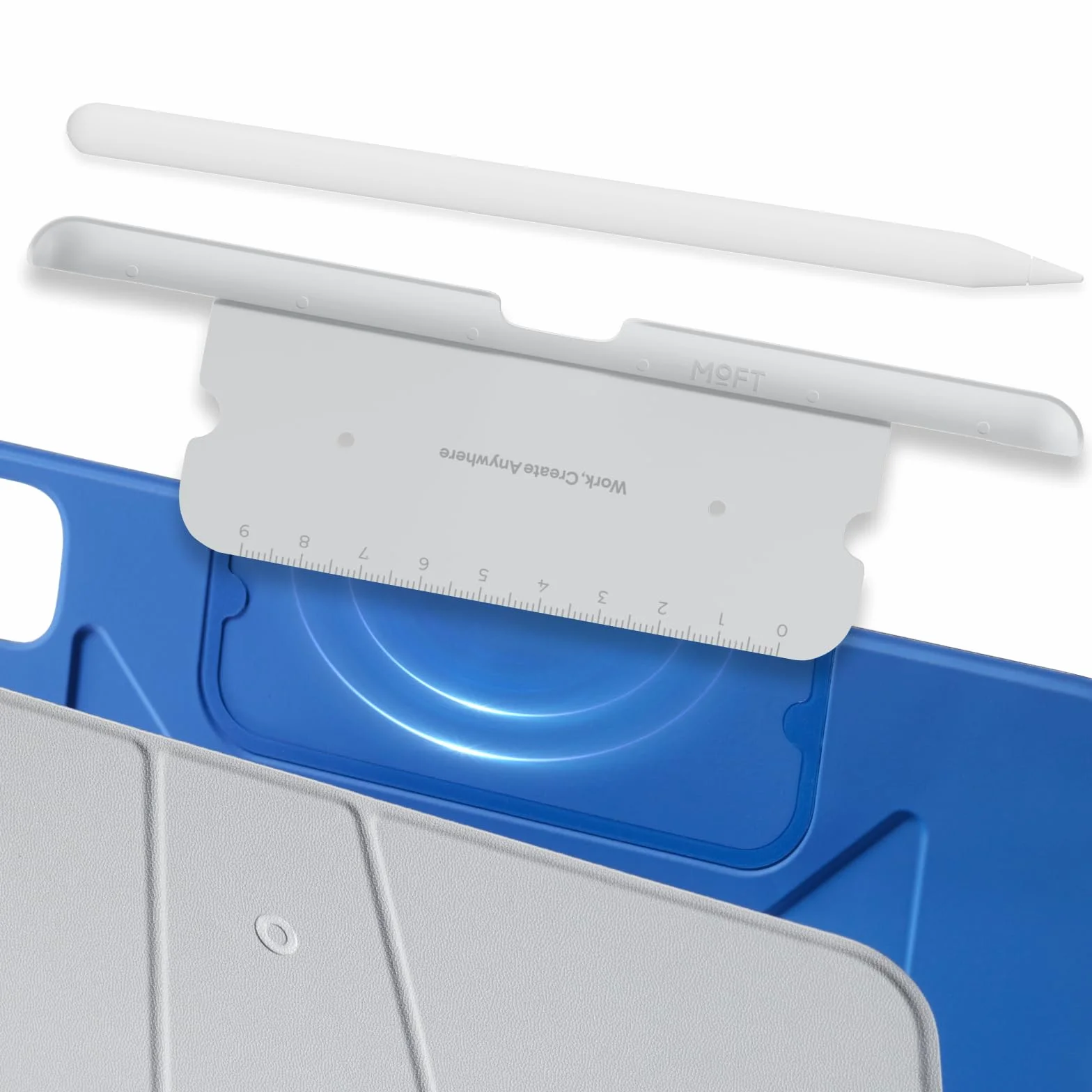 MOFT Uchwyt na długopis kompatybilny z Apple Pencil Pro / 2. generacji / złączem USB-C. Kompatybilny z Apple Smart Folio, MOFT Dynamic i Float Folio, biały