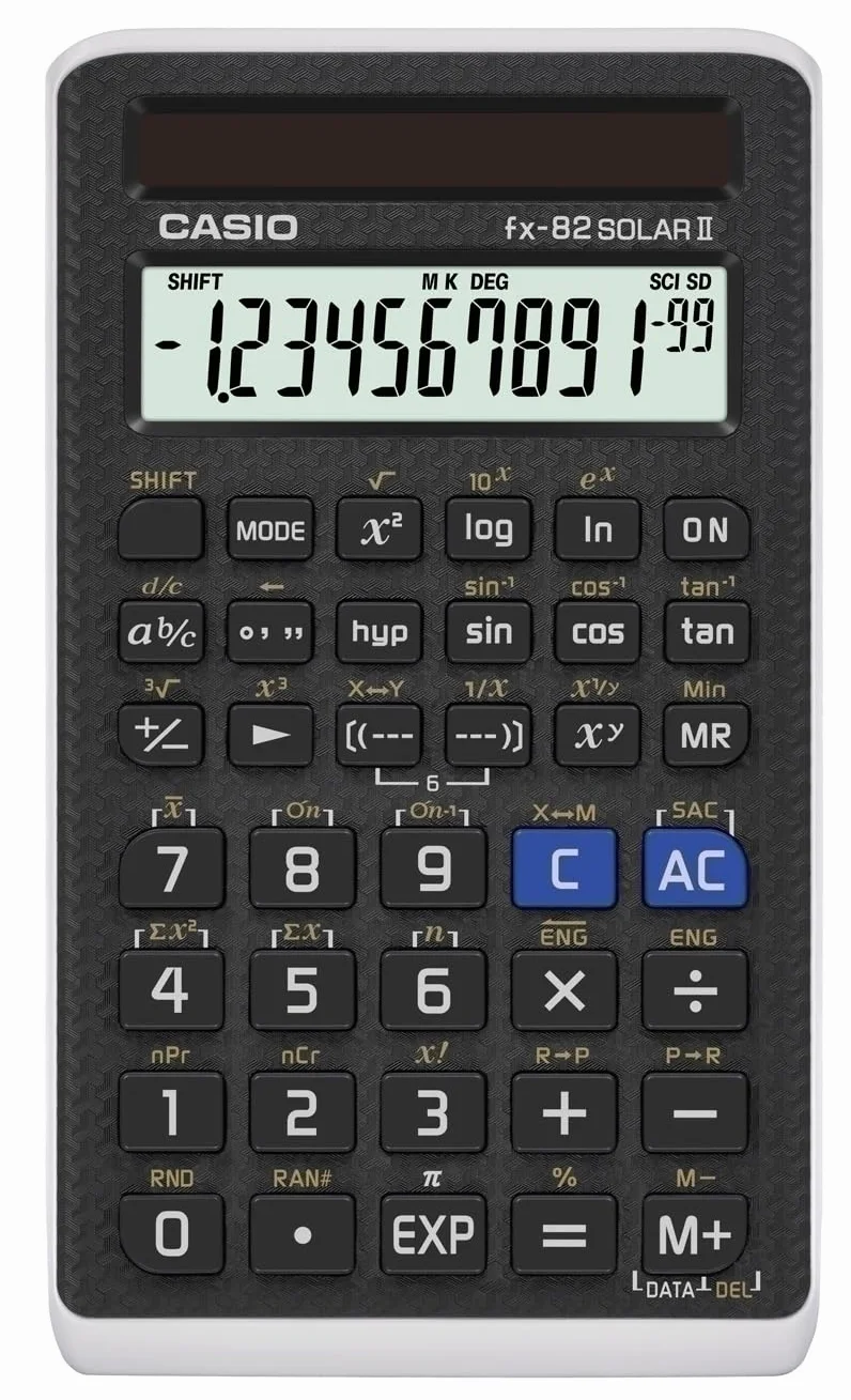 Rekenmachine Casio FX-82 solar II czarny