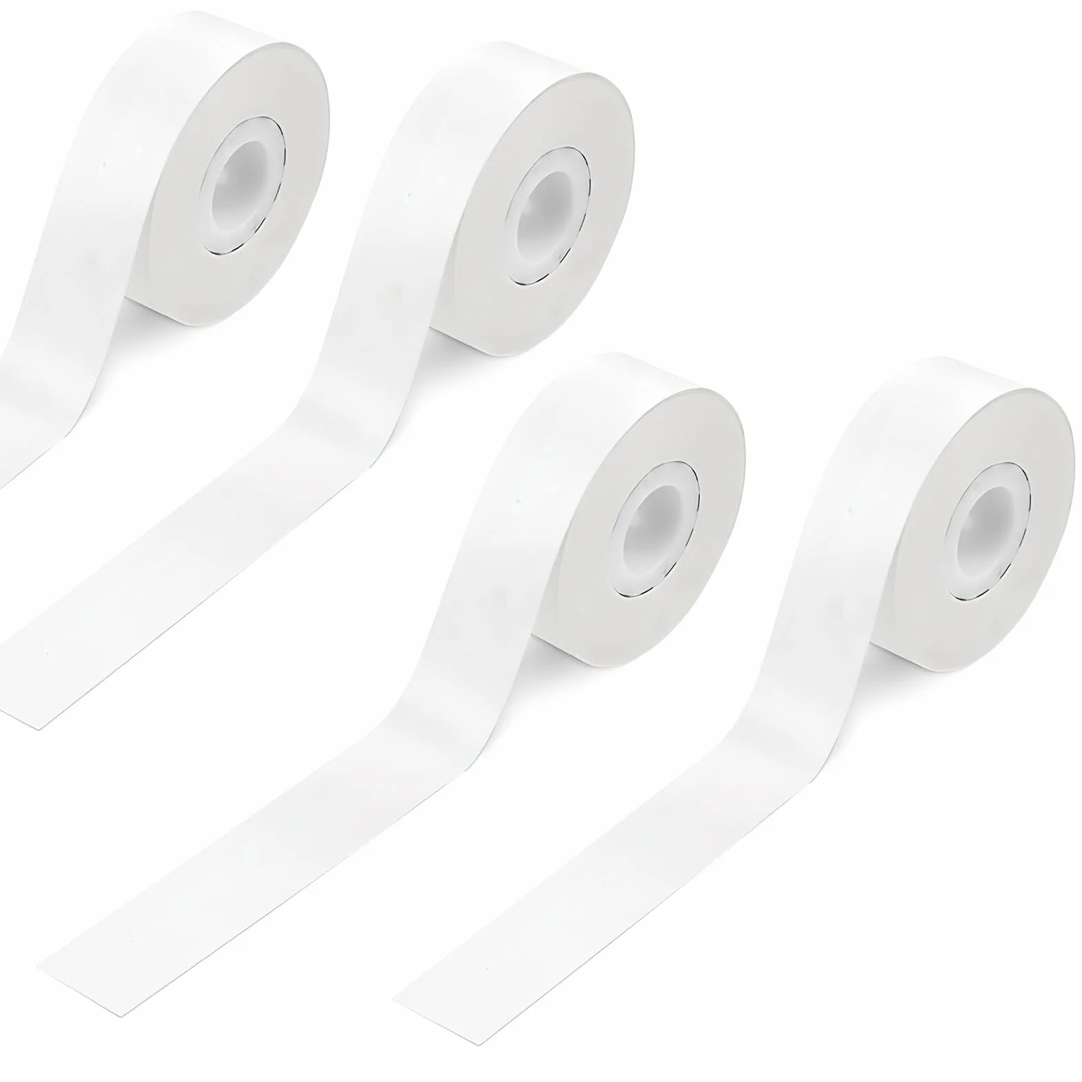 DAWRIS Qutie Zestaw 4 rolek taśmy do drukarki etykiet 15 mm x 4 m do drukarki termicznej Qutie P15 P12 Q2 HP1 HP4 D32 D35 białe