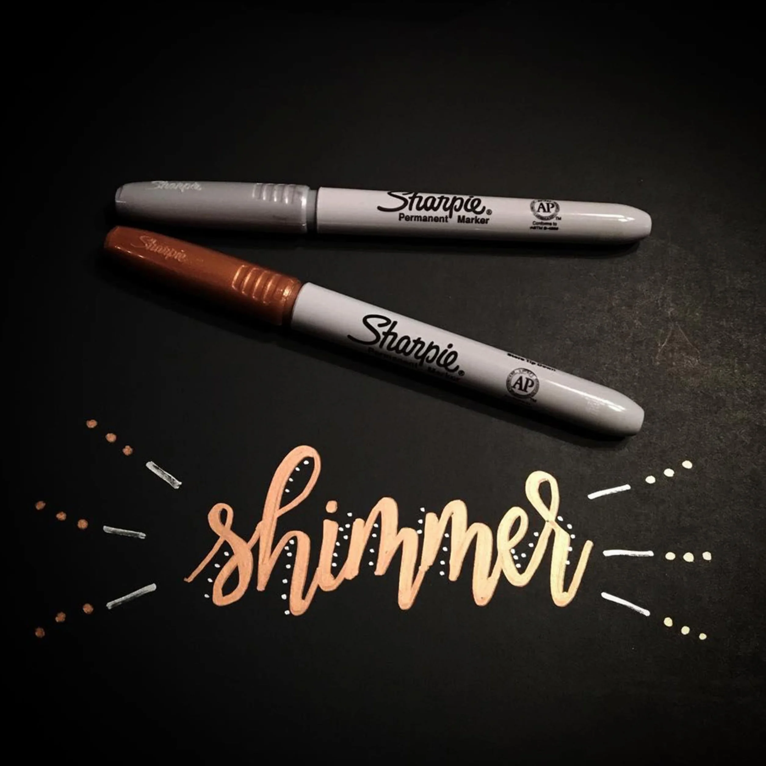 Sharpie Metaliczne markery permanentne | cienka końcówka dla pogrubionych detali | złoty | 1 marker