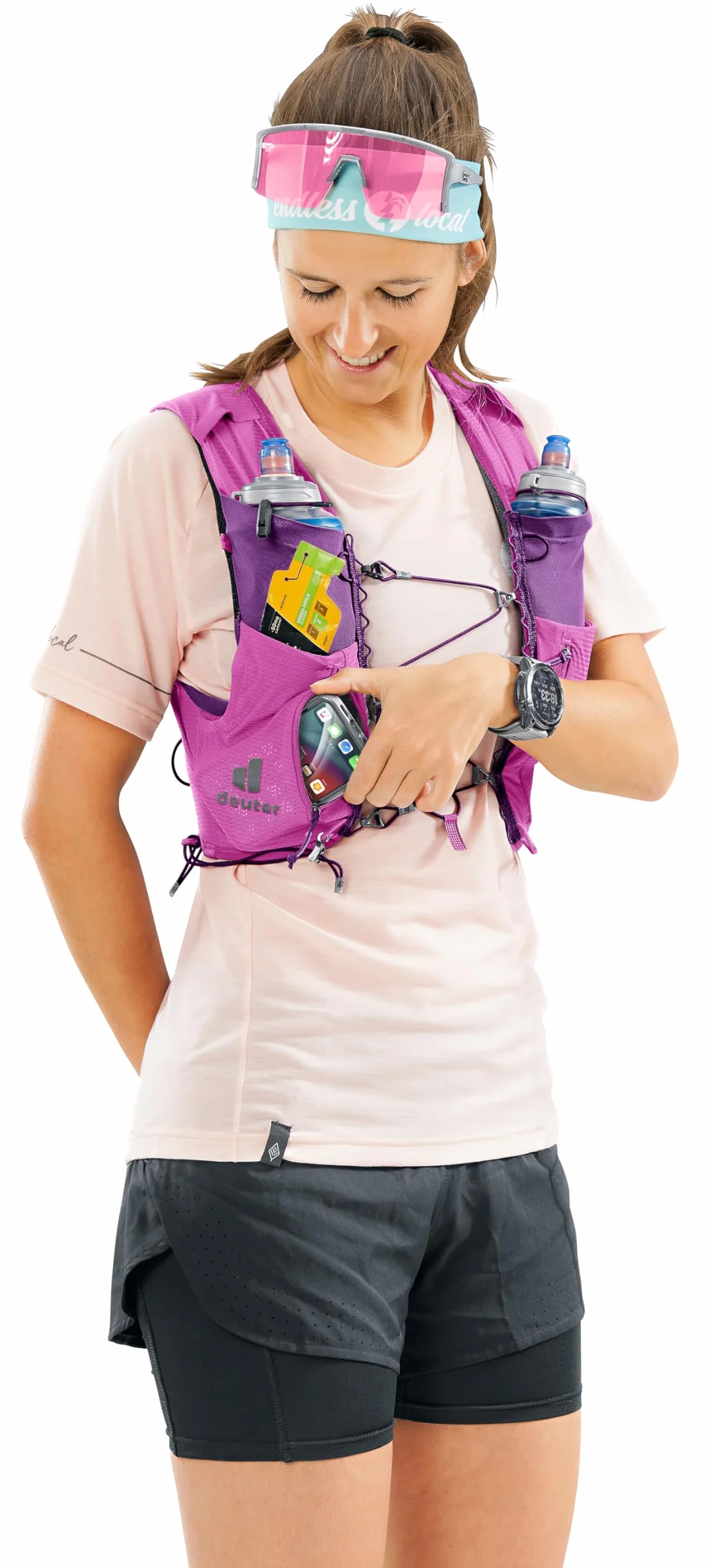 deuter Traick 5 SL damska kamizelka do biegania, Lotus-mystic, S, Minimalistyczny