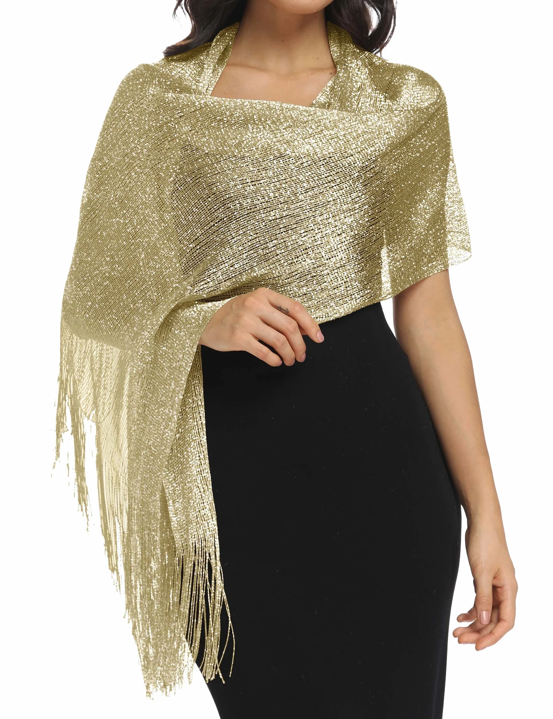 Rheane Shawl Wraps for Women Shawls and Wraps for Evening Dresses Pashmina Rave Silver Dress for Women Sparkly Dress Women's Scarves & Wraps (Matcha Latte)