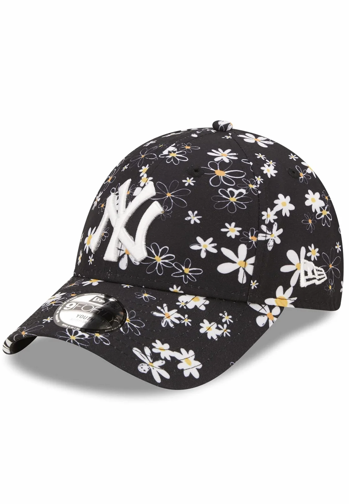 New Era Czapka Uniseks - dzieci Kids Aop Daisy 9forty Neyyan Blkwhi