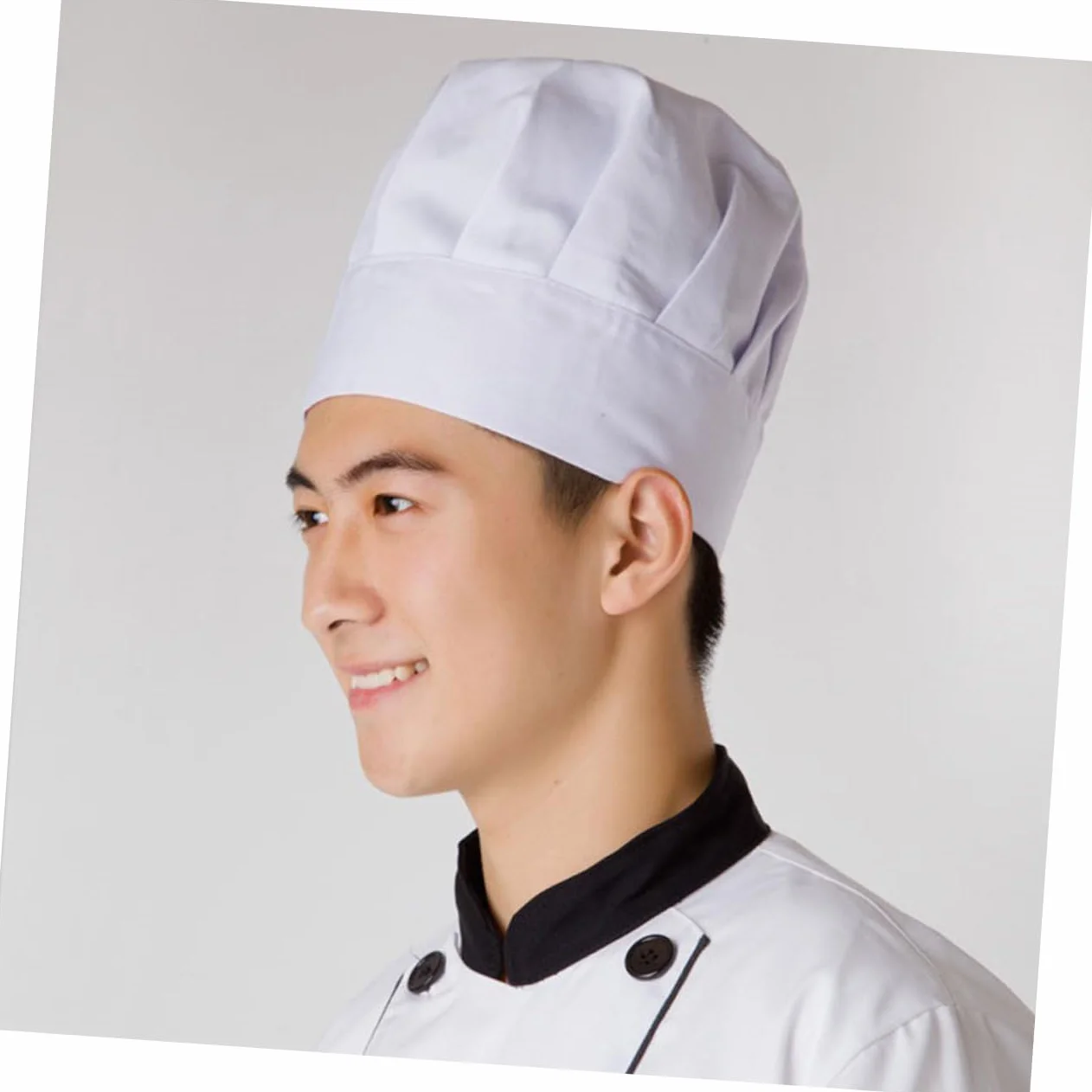 2kawałki Czapka Kucharza Szt Regulowana Czapka Antypollucyjna Elegancki Design Do Restauracji i Barów Oddychający Materiał Idealna Dla Kucharzy i Pracowników Gastronomii