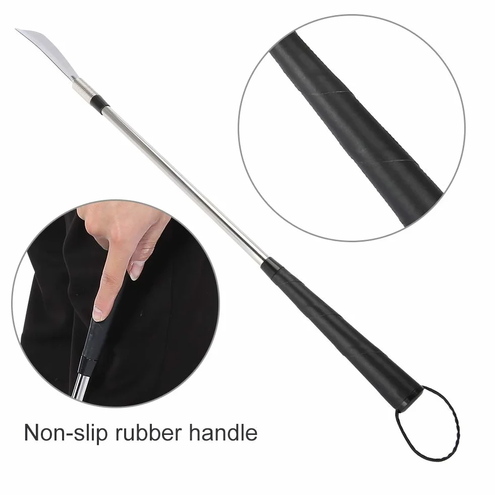 Długa łyżka do Butów ze Stali Nierdzewnej, z Uchwytem Sprężynowym, Akcesoria do Noszenia Butów w Podeszłym Wieku Metalowa łyżka do Butów dla Dzieci lub Dorosłych