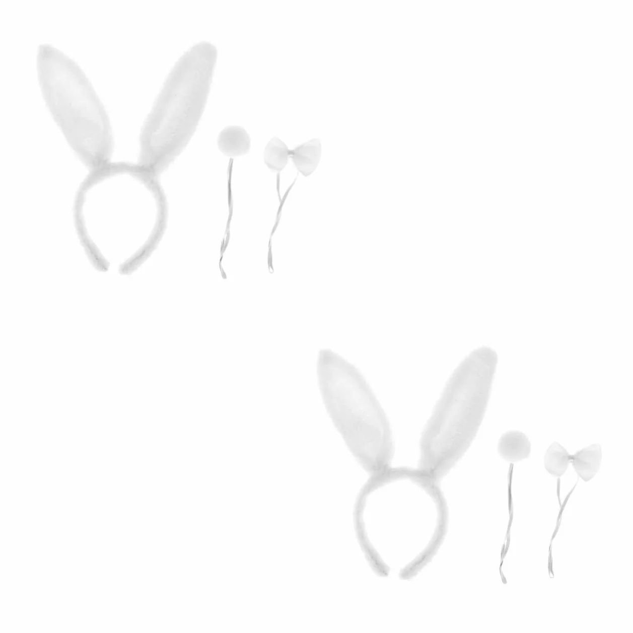 SHERCHPRY 4 Zestawy strój dla dziewczynek miejsce dla dzieci ubrania dla dziewczynek tiara Opaska na ucho króliczka Opaska na ucho królika cosplay zestaw ubrań rekwizyty do występów ustawić