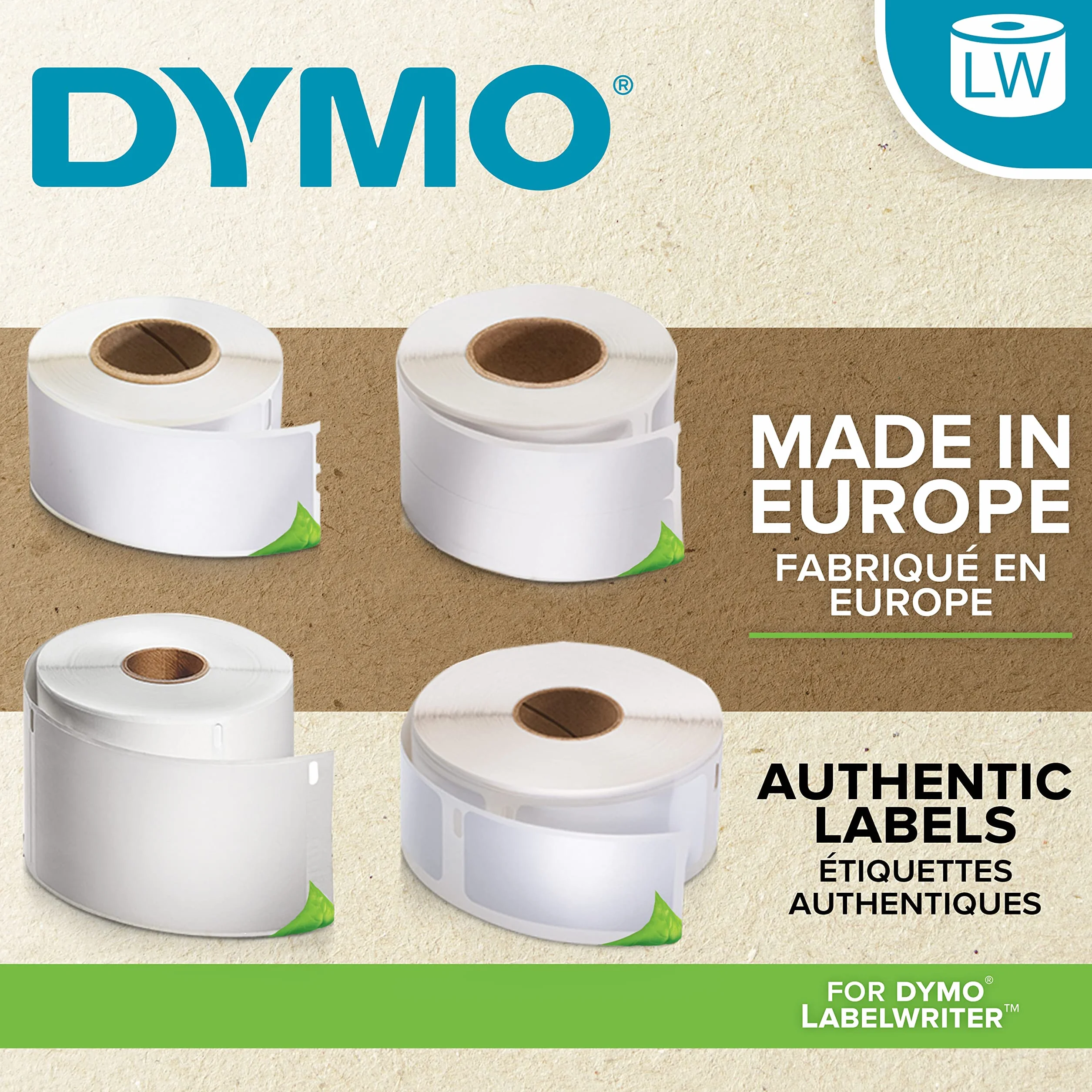 DYMO LW małe etykiety na identyfikatory | 41 mm x 89 mm | rolka 300 łatwych do odklejania etykiet | samoprzylepne | do drukarek etykiet LabelWriter | oryginalne