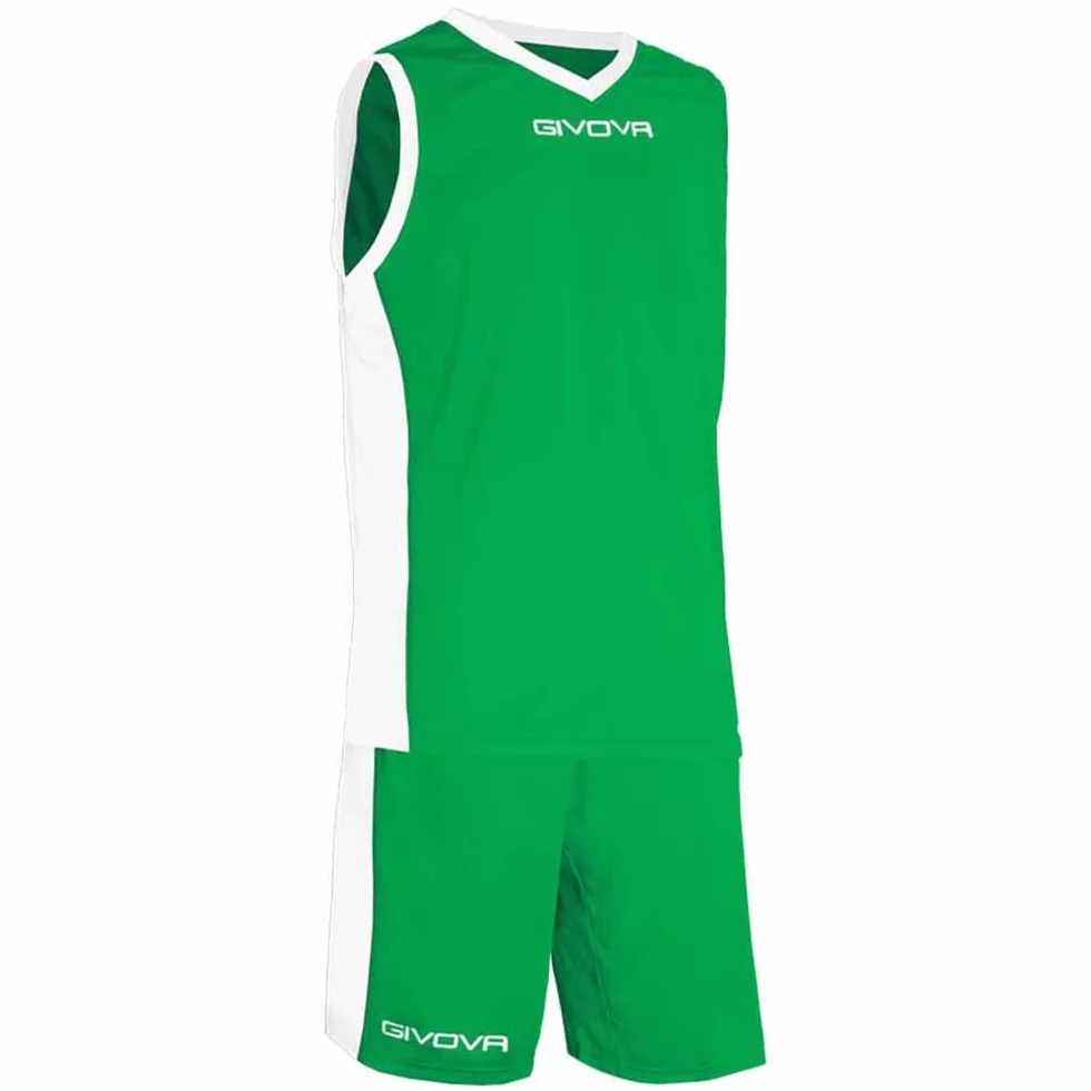 Givova ZESTAW POWER INTERLOCK VERDE/BIANCO Tg. L