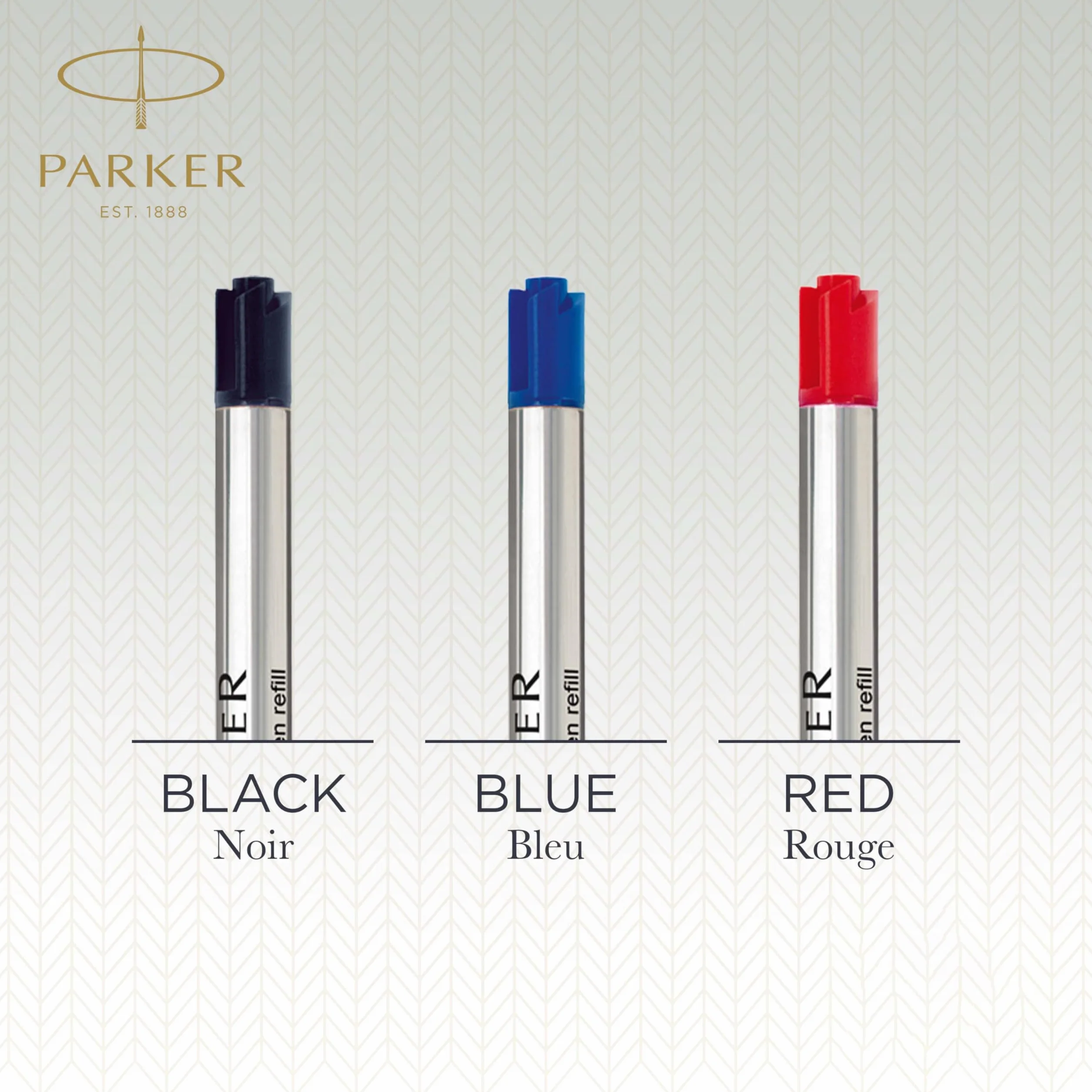 Parker Quinkflow 2119152 Naboje do Piór, Niebieski, 3 Sztuki