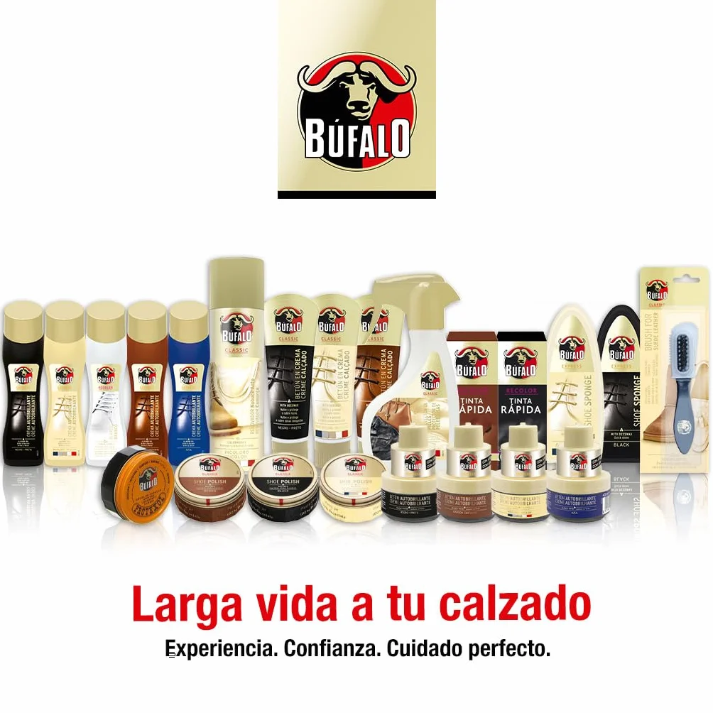 Buffalo Classic - Bitum w kremie do butów, pielęgnacja obuwia, kremowy kolor brązowy, który odżywia, chroni i daje połysk, optymalny dla gładkiej skóry - 50 ml tuba