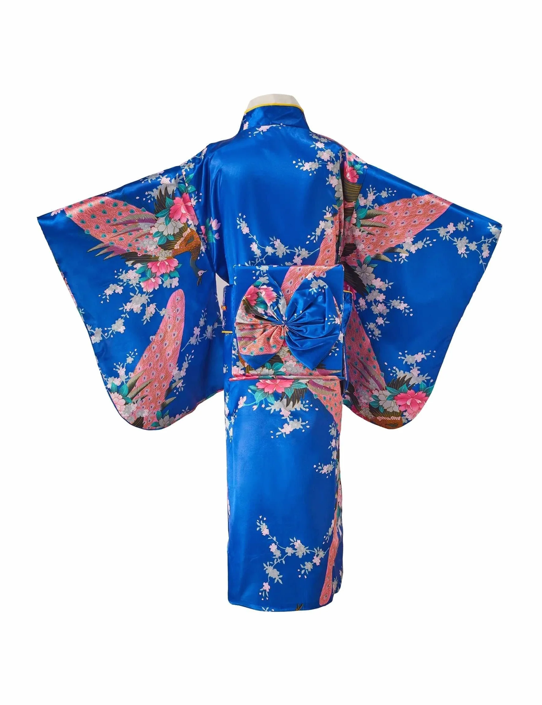 Dzieci Yukata vintage japoński styl - dziewczęca kimono sukienka dziecięca tradycyjna odzież jedwabna tkanina szlafrok odzież ślubna impreza performance sukienka
