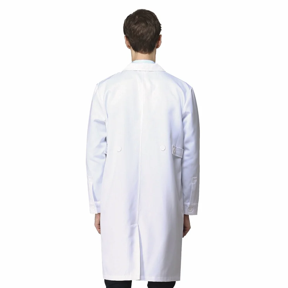 Płaszcz laboratoryjny dla profesjonalistów unisex mężczyzn kobiet medyczny biały płaszcz, płaszcz lekarza, płaszcz technika, płaszcz szkolny