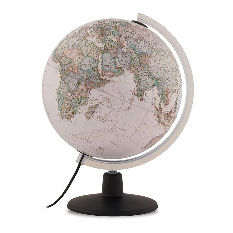 Tecnodidattica - Globus NATGEO Executive | Oficjalna kartografia fizyczno-polityczna National Geographic Executive w stylu starym | Jasne i obrotowe | Teksty w języku Polski | Średnica 30 cm