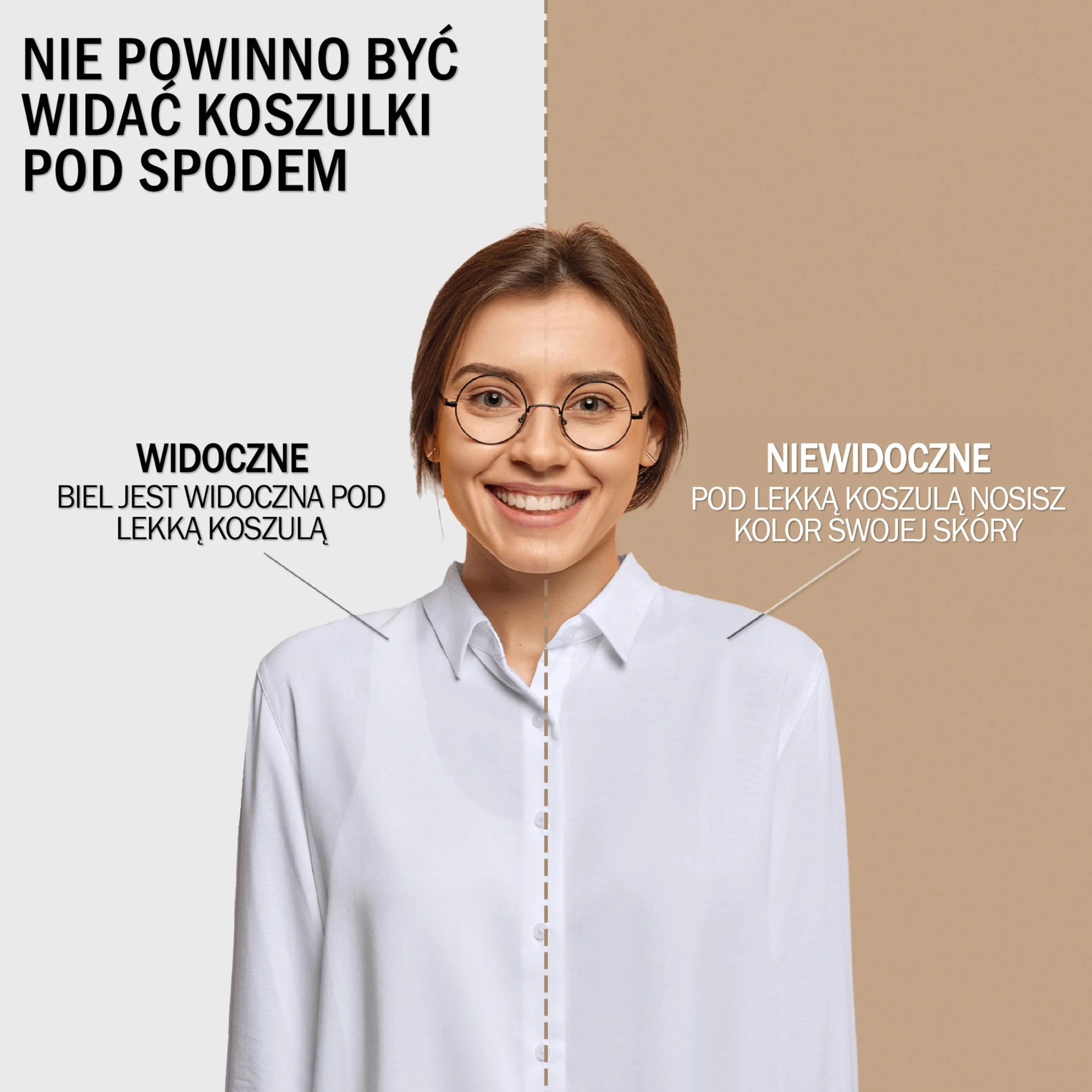 Przeciwpotna koszulka - koszulka przeciw plamom potu - koszulce pod koszulę - Przeciwpotna koszulka pod koszulę - z systemem ArmPads PRO & Silver Treatment - damska - okrągła szyja