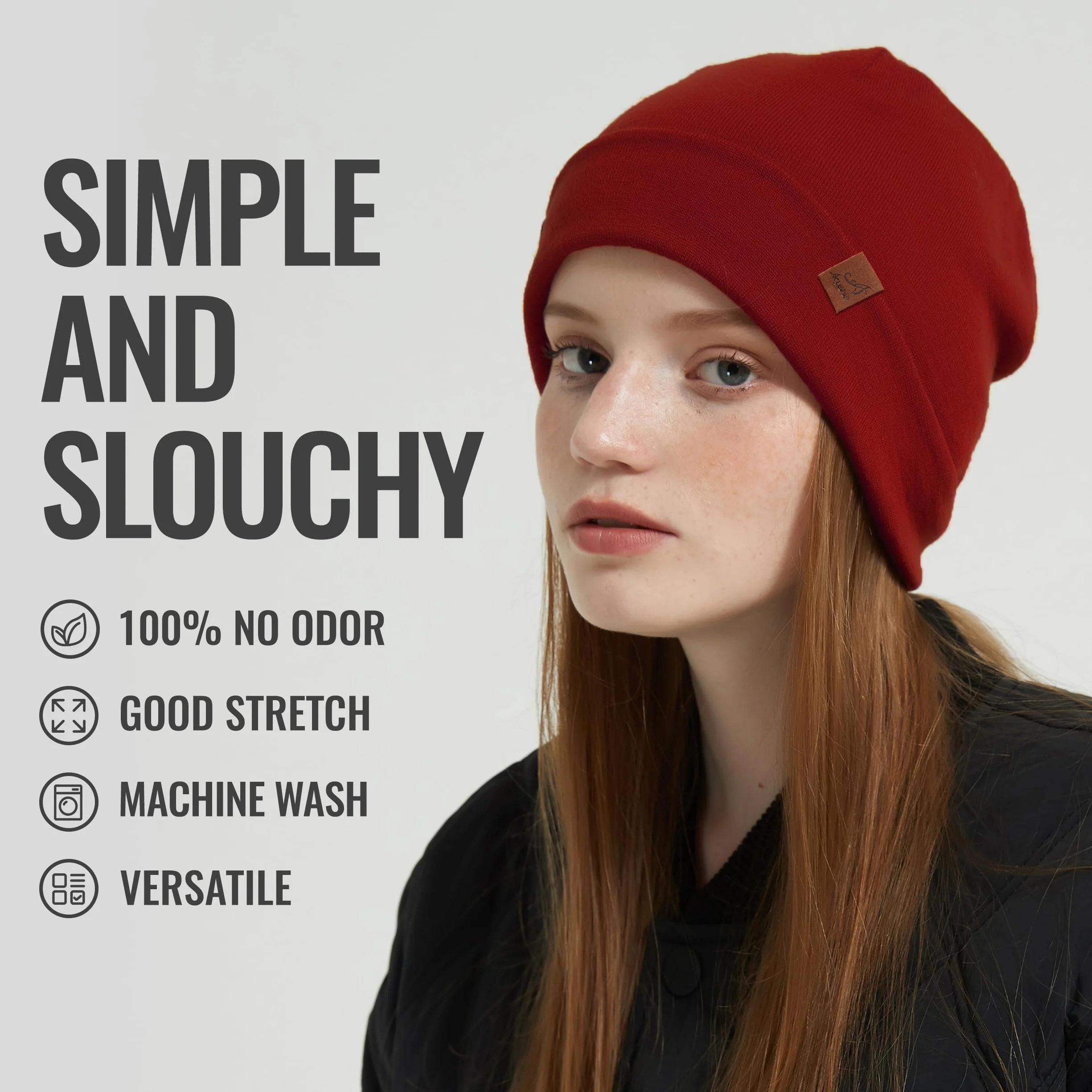 ACUSHLA 100% wełna merynosowa mankietowa czapka dla mężczyzn i kobiet dzianinowa czapka zimowa unisex czapka do zegarka czapka czaszka owijana na zimną pogodę