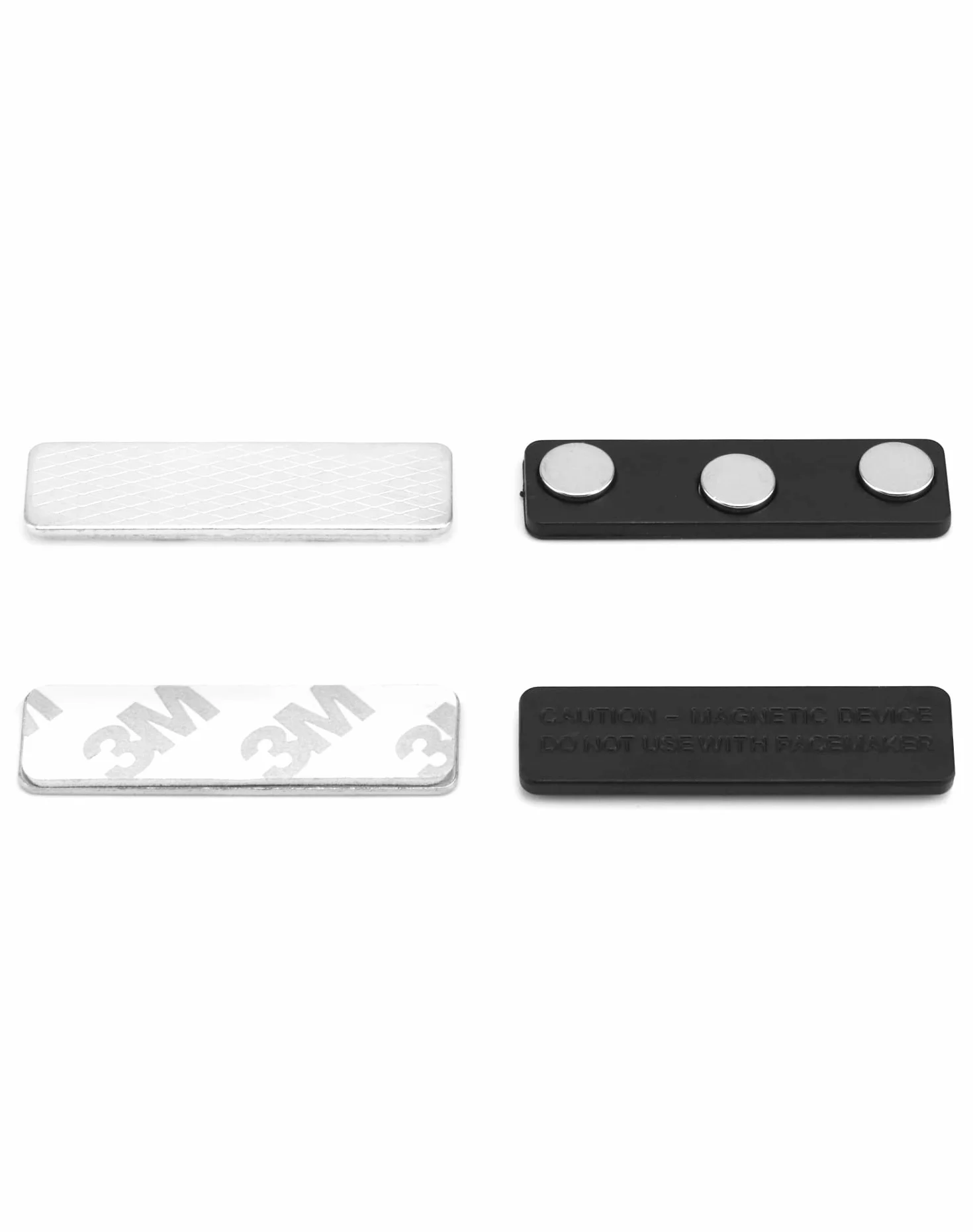 QWORK® 12-częściowy magnes na identyfikator, samoprzylepny magnetyczny uchwyt na identyfikator z 3-punktowym magnesem do etui na identyfikatory (45 x 13 mm, czarny)