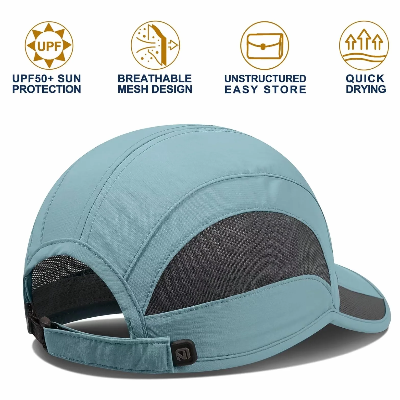 GADIEMKENSD Niestrukturalna czapka sportowa Quick Dry Outdoor Sun Protective Unisex 7-7 1/2 (56-60cm)