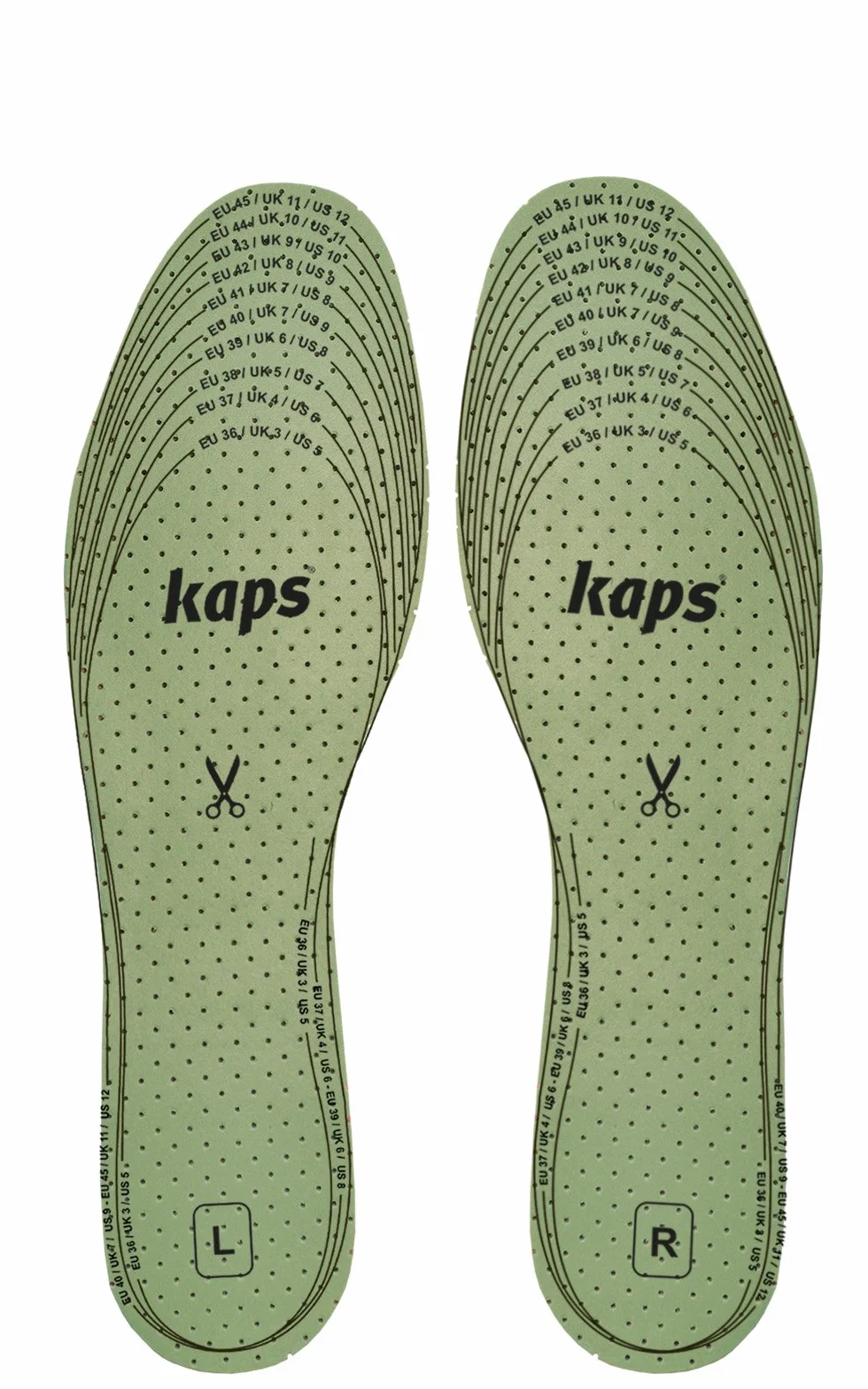 Kaps Soft Latex - Komfortowe Wkładki do Butów z Pianki, Perforowane, Lateksowe, Zapobiegają Nieprzyjemnemu Zapachowi i Pochłaniają Wilgoć, dla Kobiet i Mężczyzn. Wkładki do wycinania