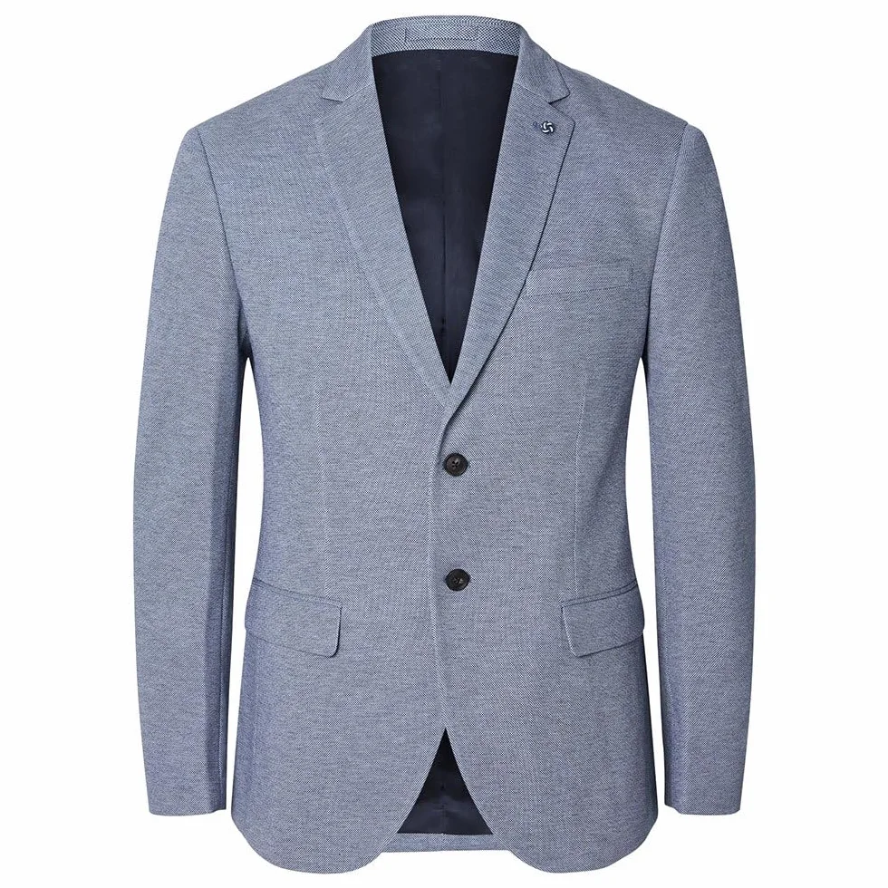 SELETED HOMME Męska marynarka Slhslim-Alvin BLZ Noos, Chambray Blue, 48
