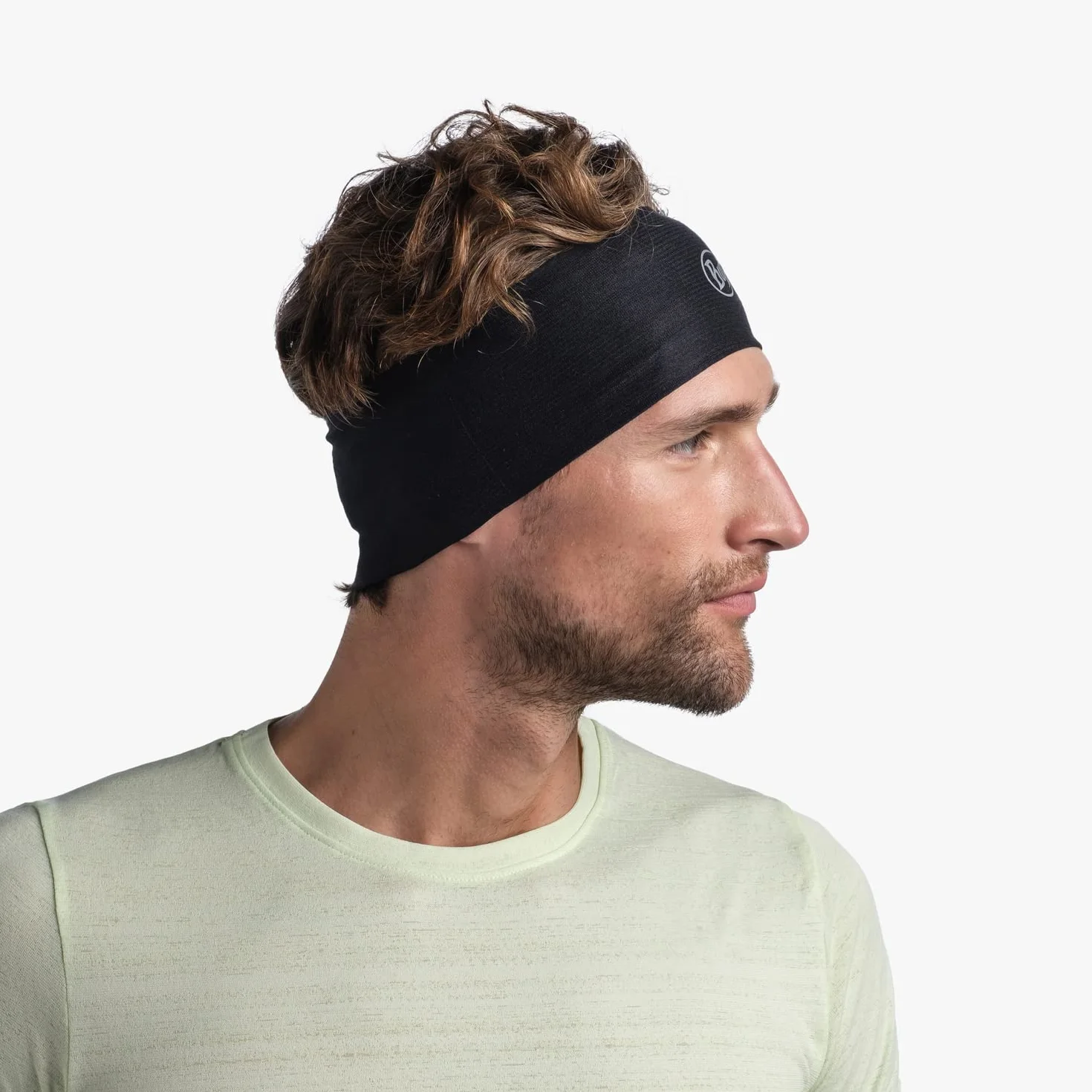 BUFF® | Taśma CoolNet UV® szeroka dla mężczyzn i kobiet dorosłych wygodna, ochrona UPF50, sport, elastyczny, materiał z recyklingu, jakość, jeden rozmiar, czarny